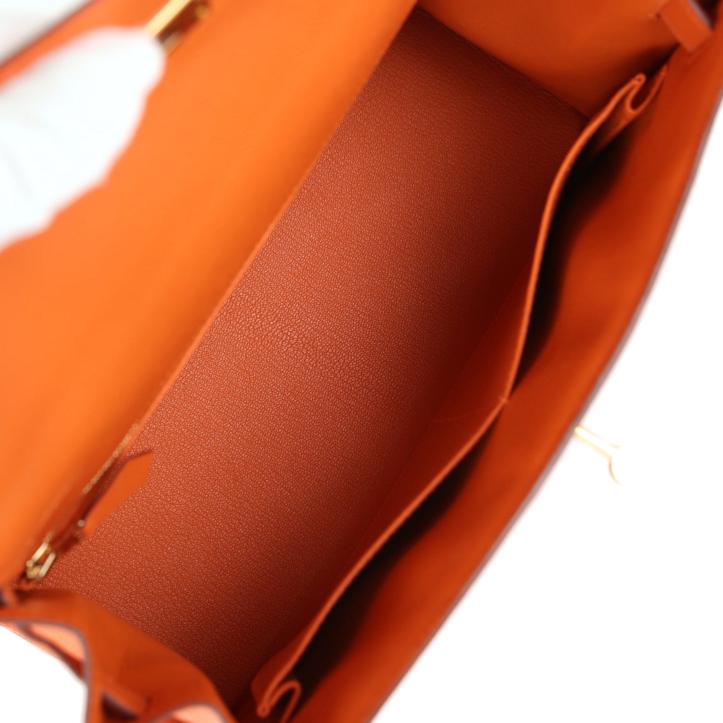 Hermes Kelly Sellier 28 Orange Epsom Gold Hardware