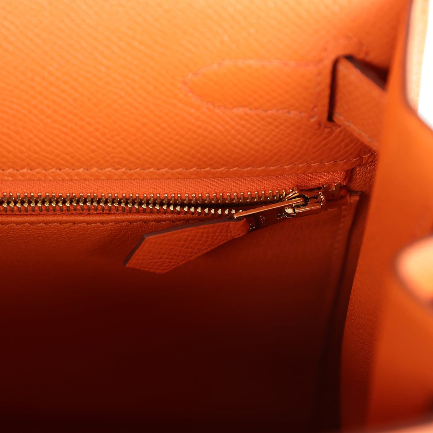 Hermes Kelly Sellier 28 Orange Epsom Gold Hardware