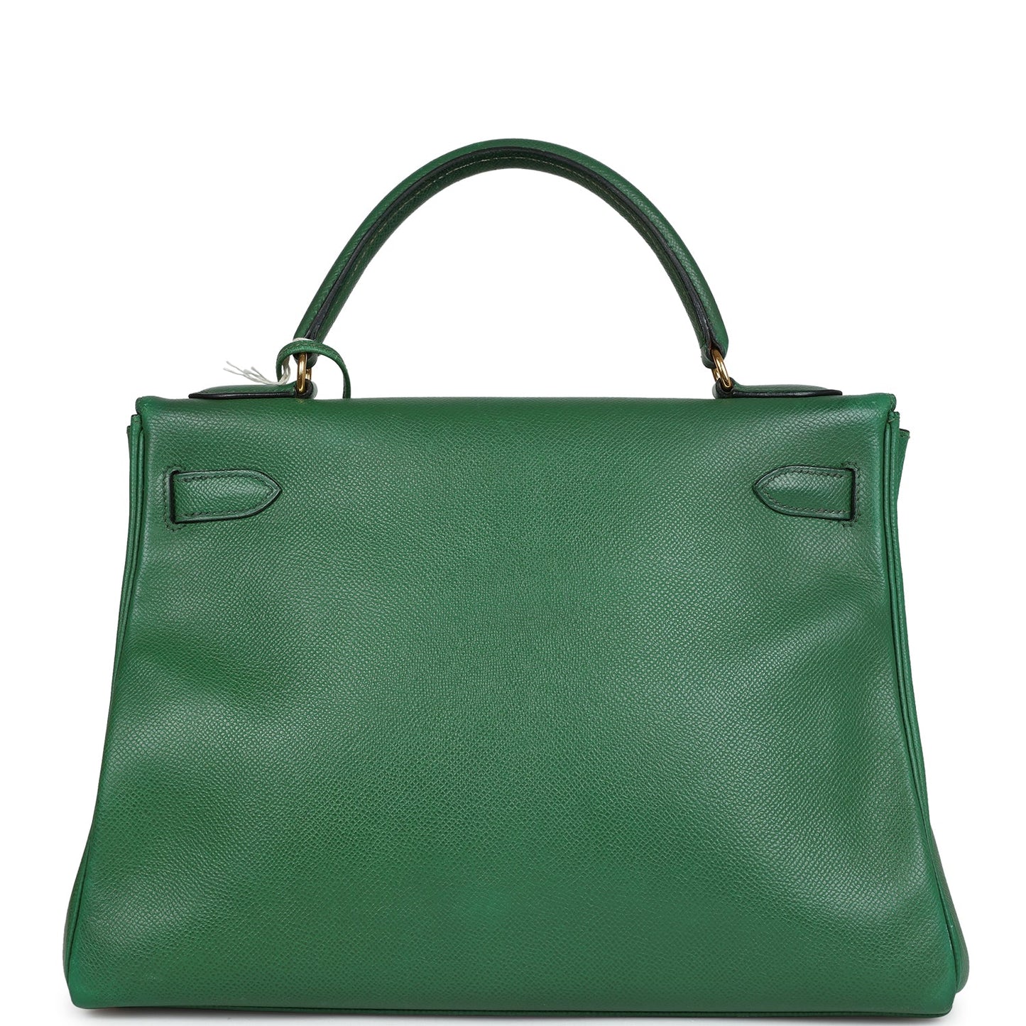 Vintage Hermes Kelly Retourne 32 Vert Bengale Courchevel Gold Hardware