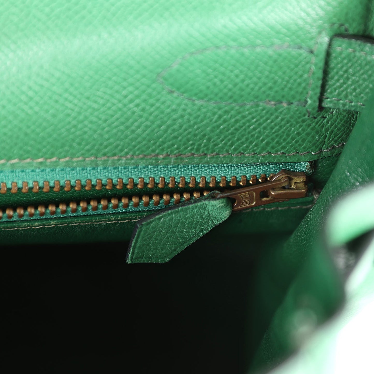 Vintage Hermes Kelly Retourne 32 Vert Bengale Courchevel Gold Hardware