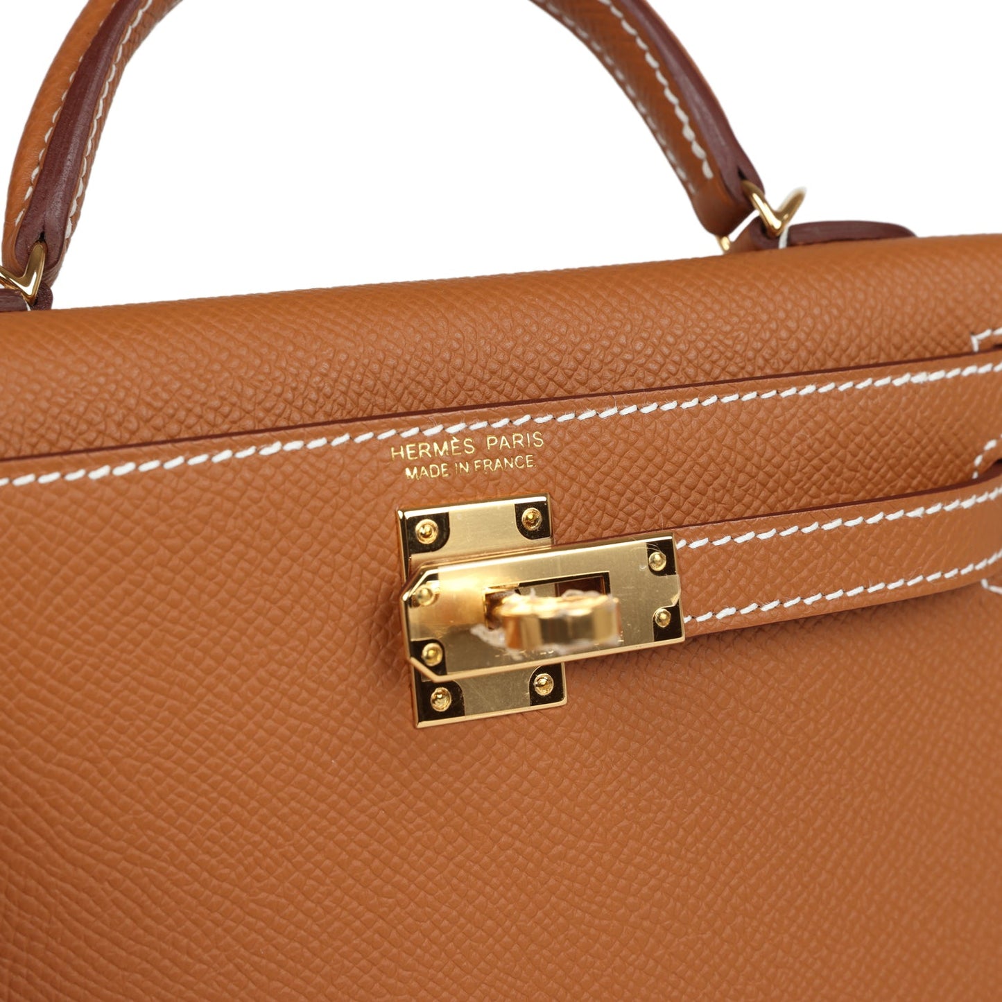 Hermes Kelly Sellier 20 Gold Epsom Gold Hardware