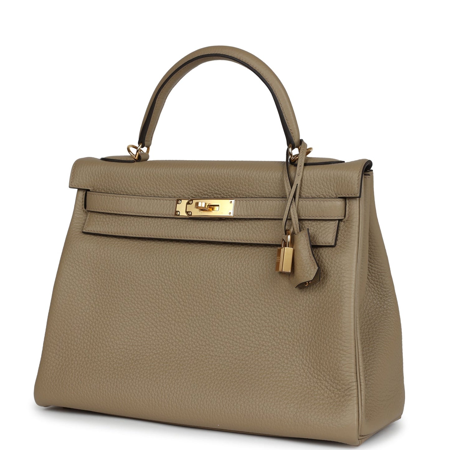 Hermes Kelly Retourne 32 Beige Marfa Clemence Gold Hardware