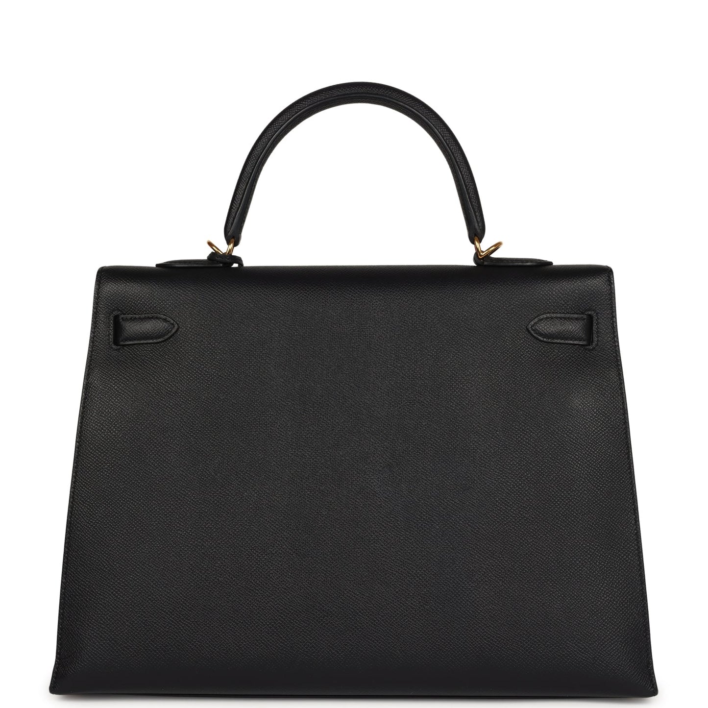 Hermes Kelly Sellier 35 Black Epsom Gold Hardware