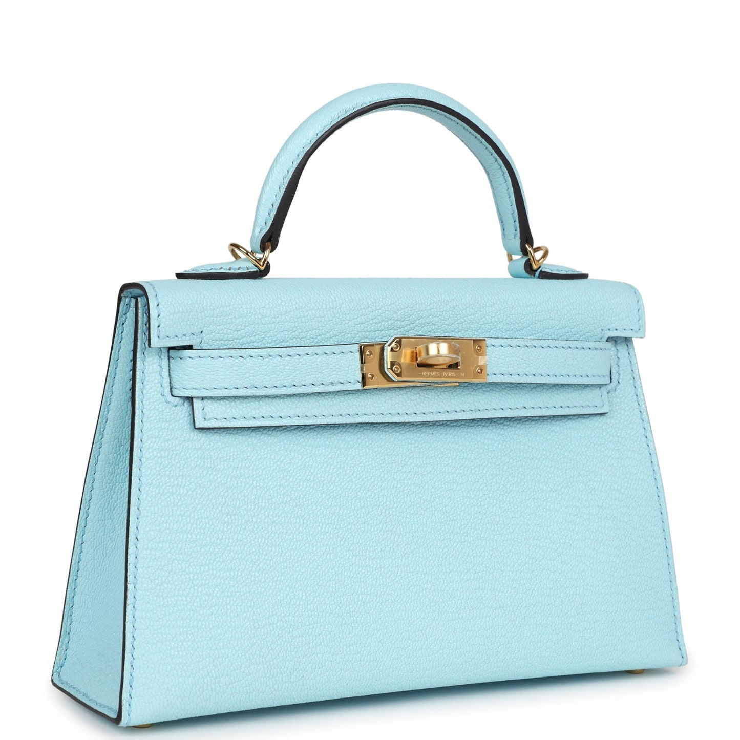 Hermes Kelly Sellier 20 Bleu Zephyr Chevre Gold Hardware