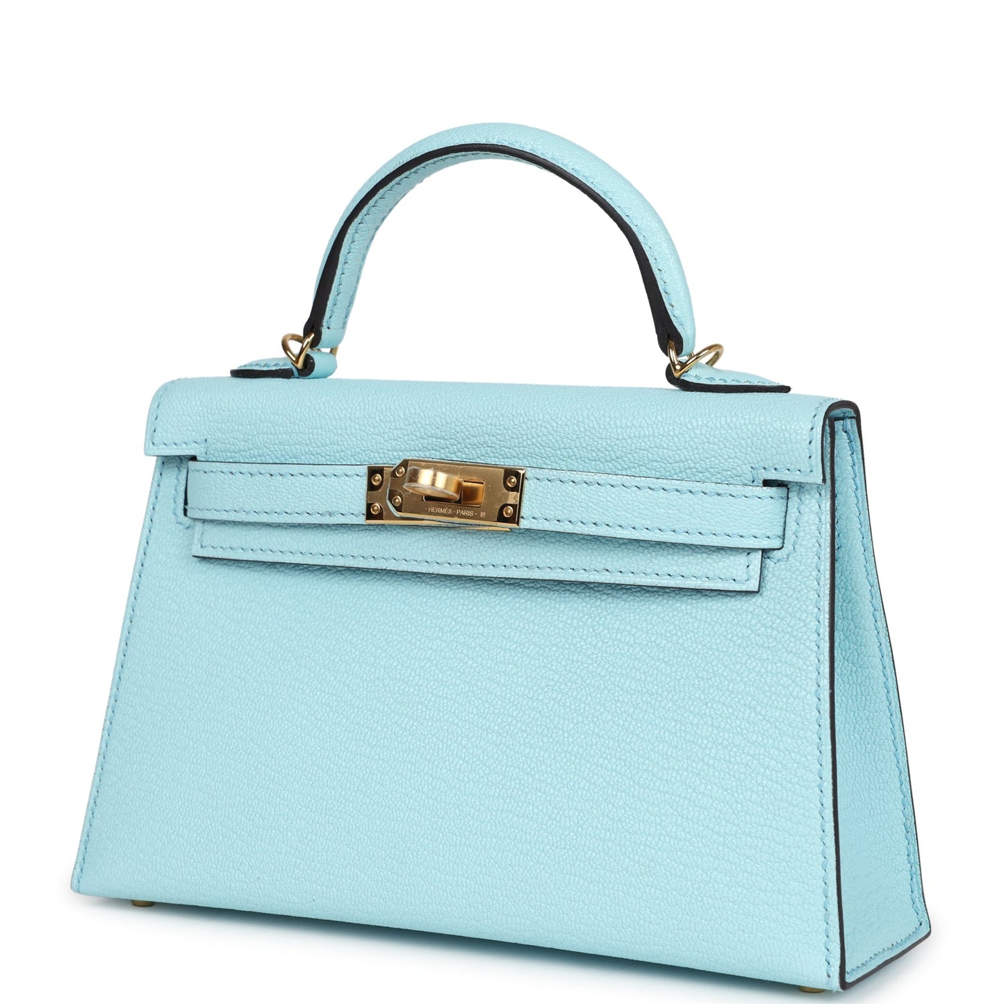 Hermes Kelly Sellier 20 Bleu Zephyr Chevre Gold Hardware