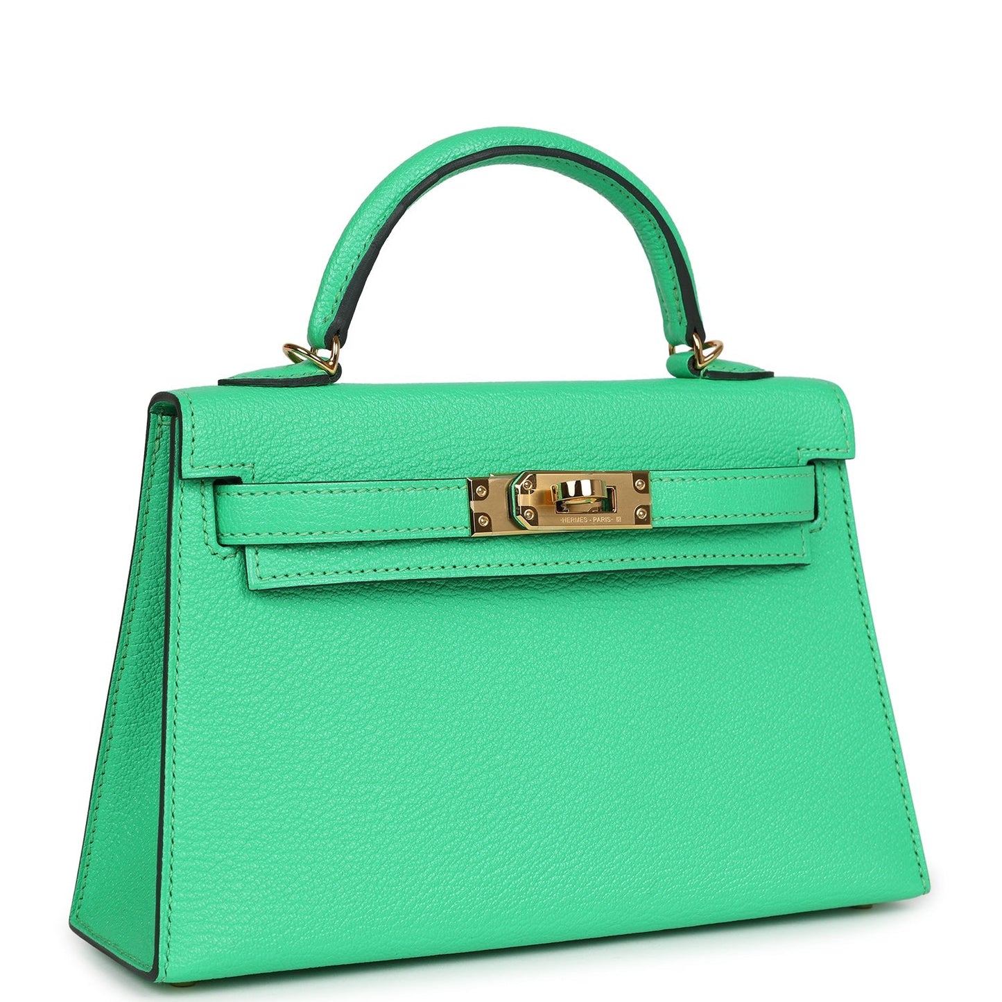 Hermes Kelly Sellier 20 Vert Comics Chevre Mysore Gold Hardware