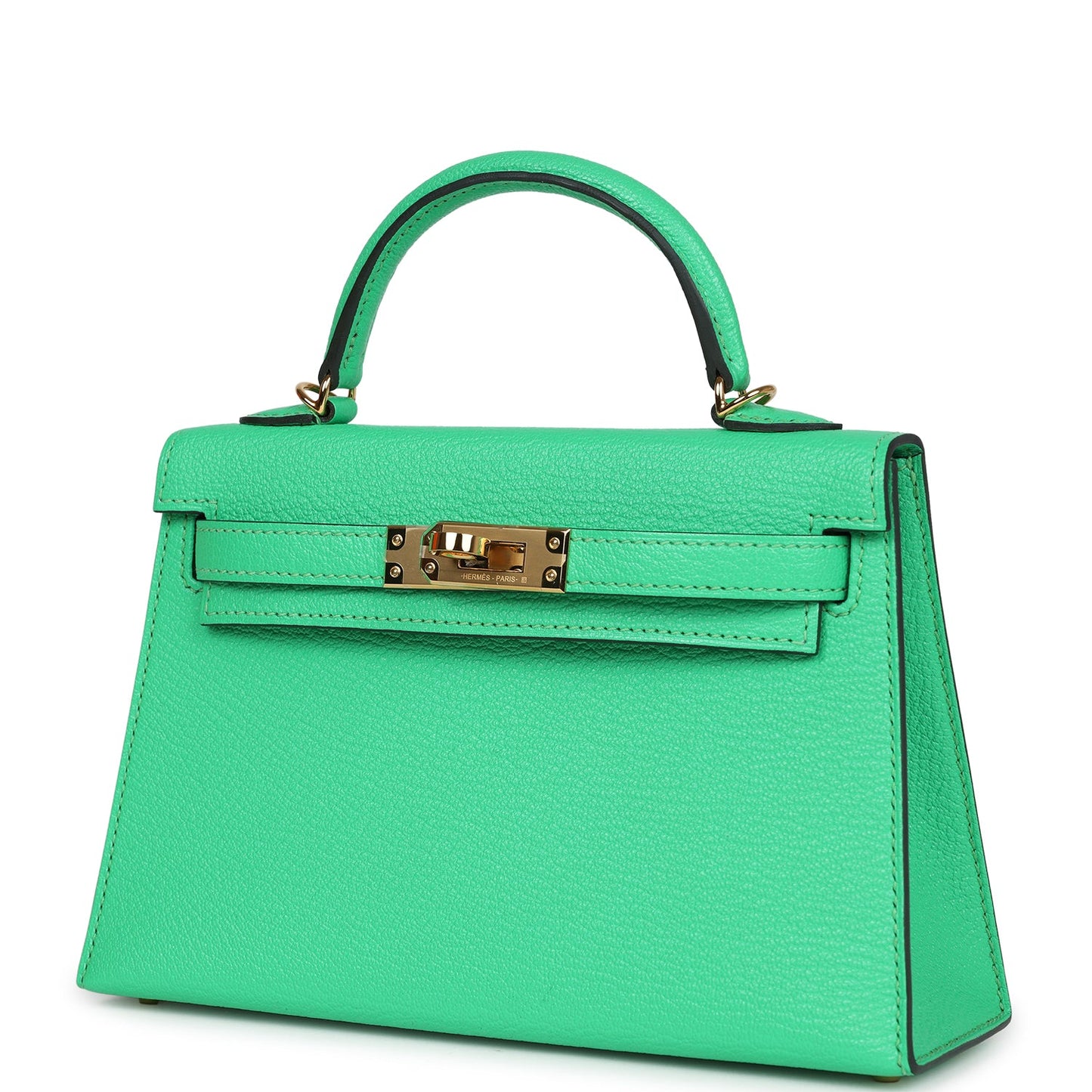 Hermes Kelly Sellier 20 Vert Comics Chevre Mysore Gold Hardware