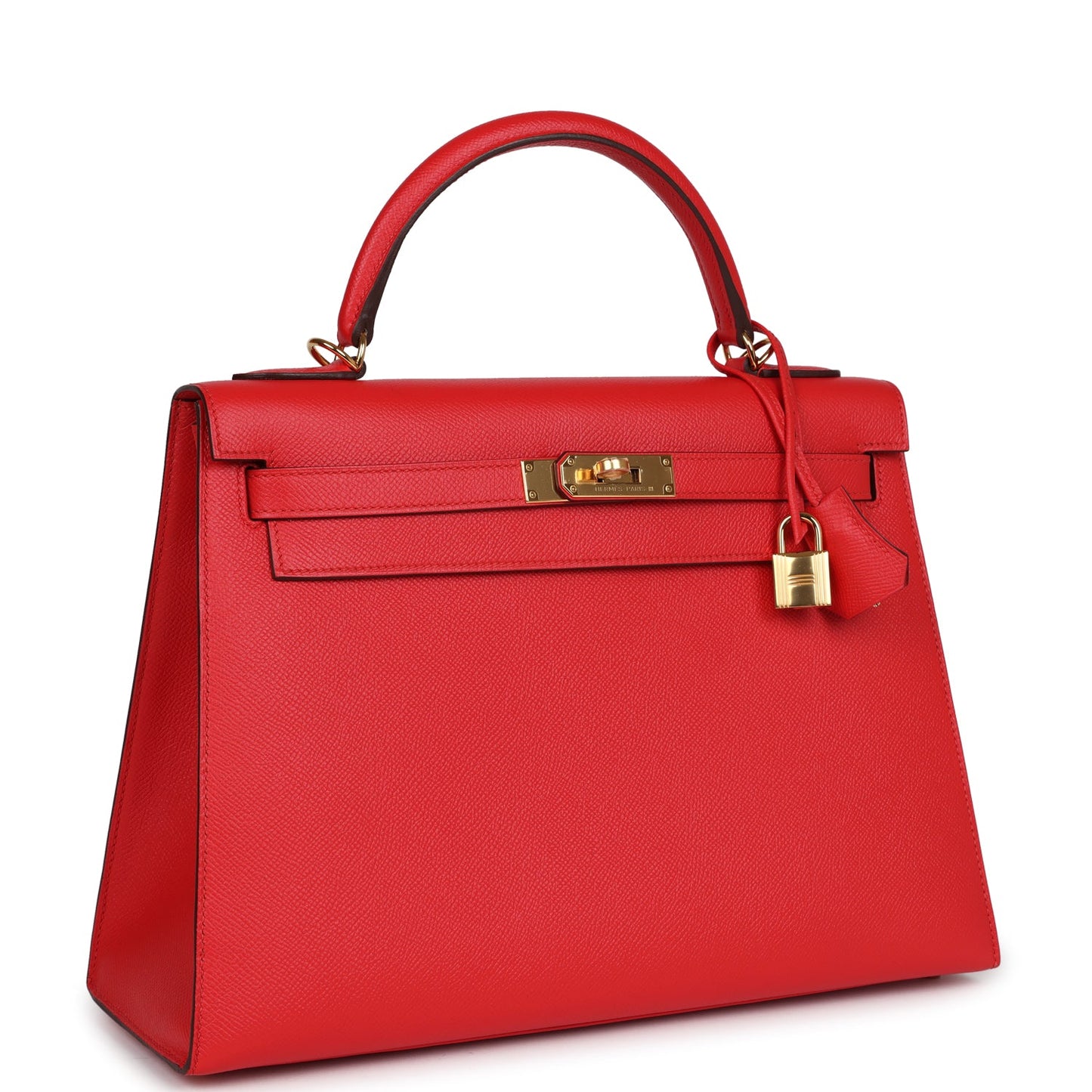 Hermes Kelly Sellier 32 Rouge Tomate Epsom Gold Hardware