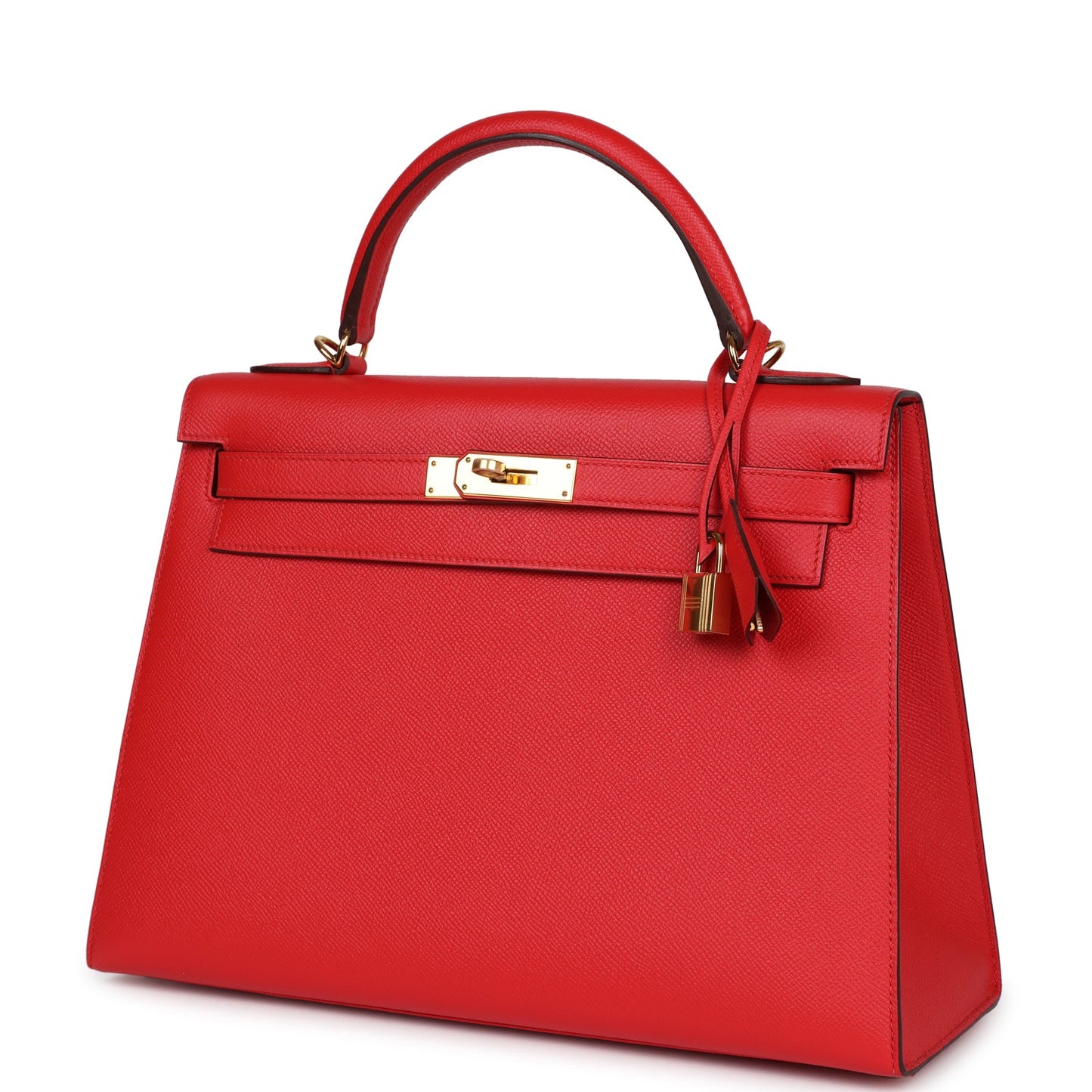 Hermes Kelly Sellier 32 Rouge Tomate Epsom Gold Hardware