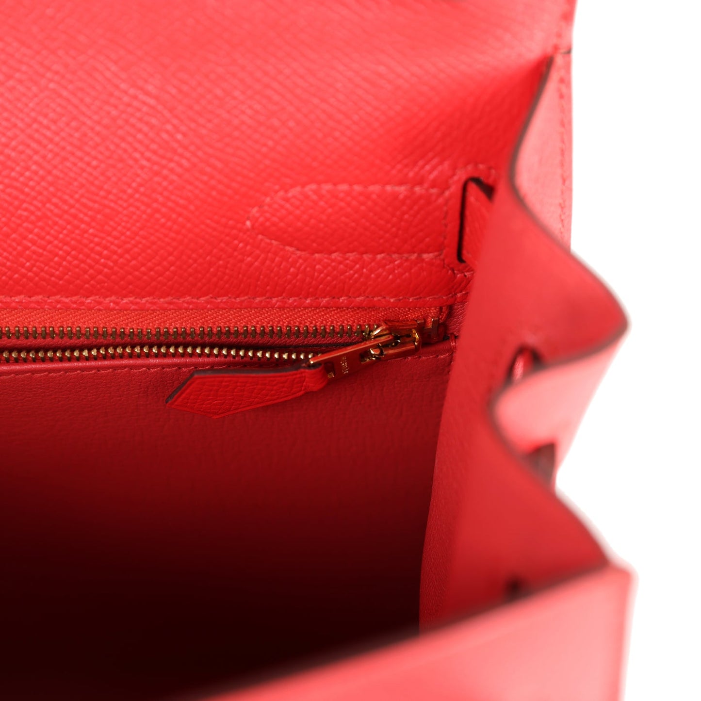 Hermes Kelly Sellier 32 Rouge Tomate Epsom Gold Hardware