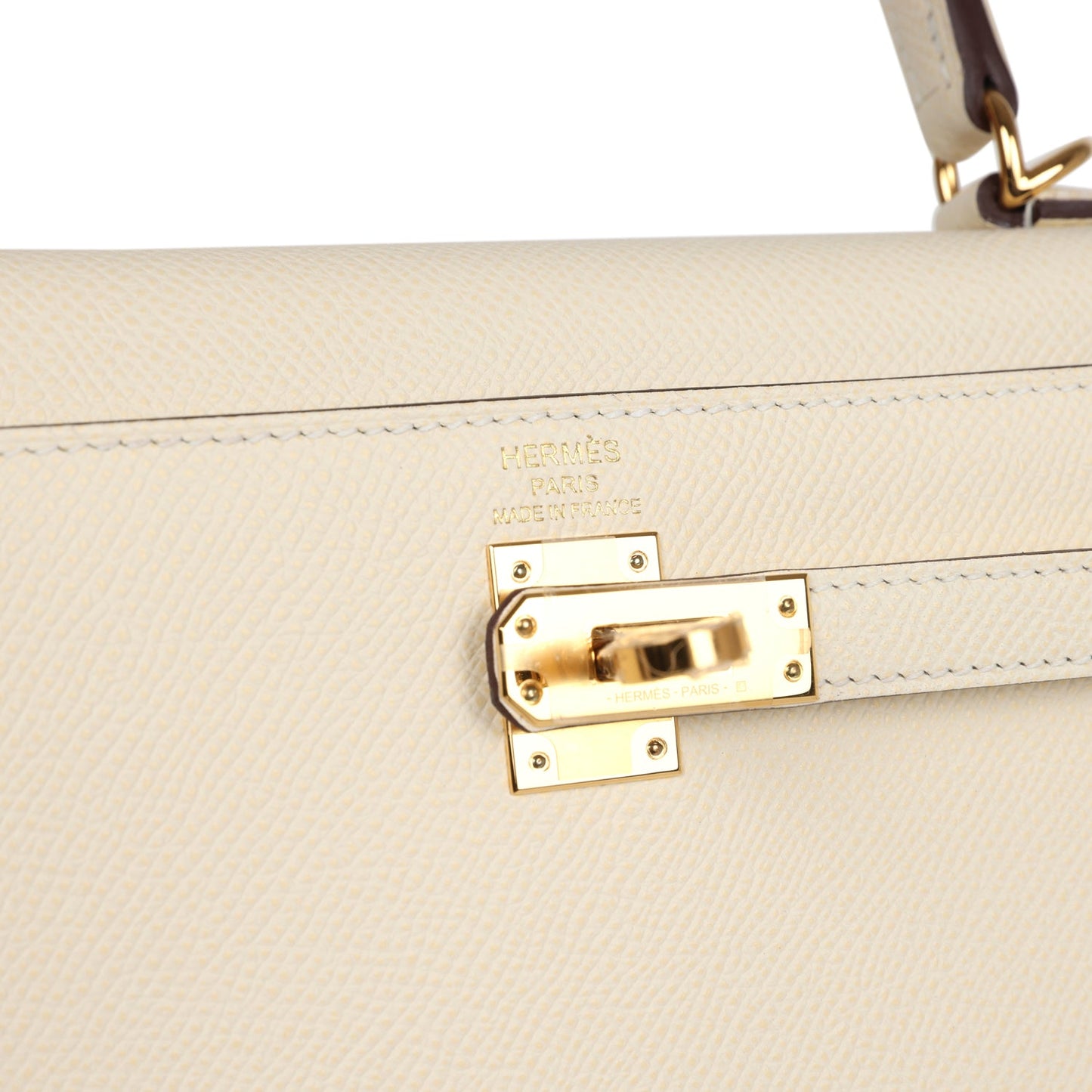 Hermes Kelly Sellier 25 Nata Epsom Gold Hardware