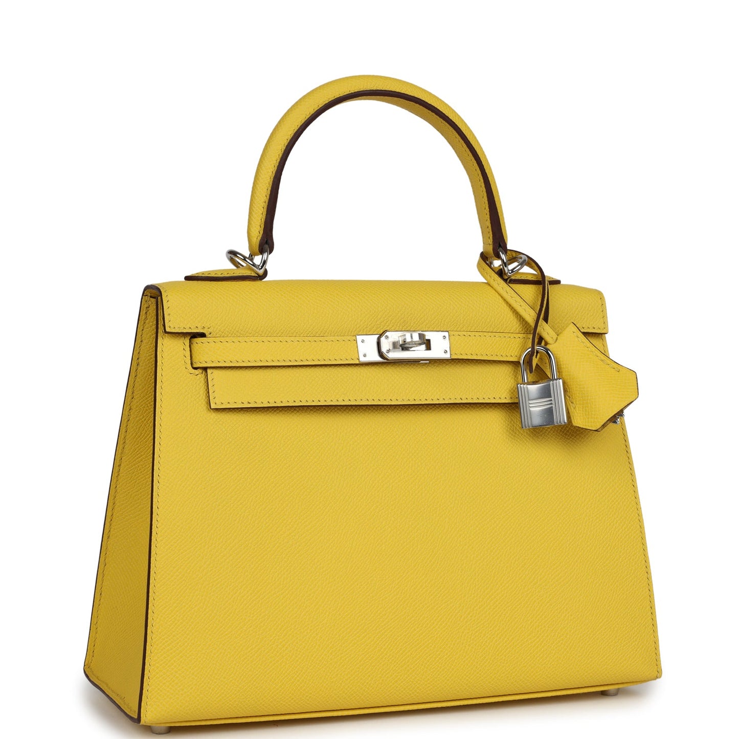 Hermes Kelly Sellier 25 Jaune De Naples Epsom Palladium Hardware