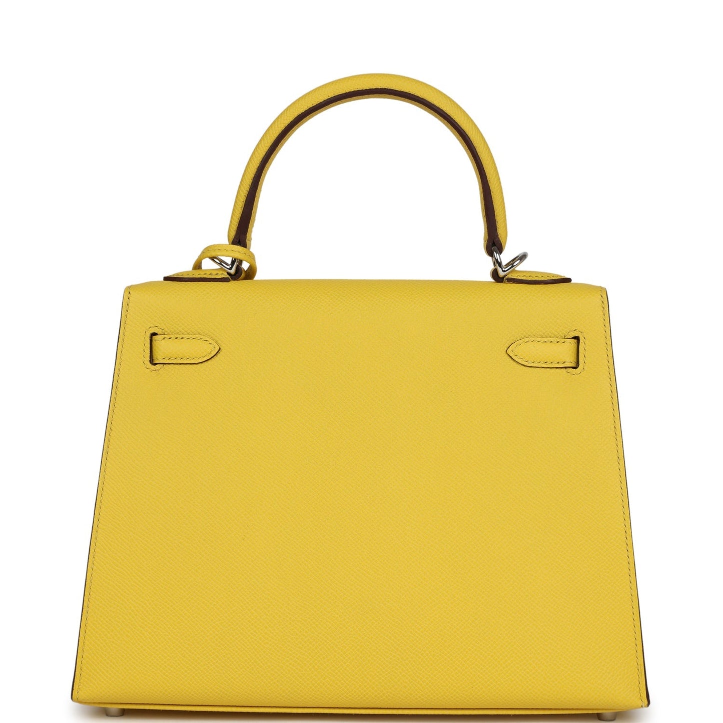 Hermes Kelly Sellier 25 Jaune De Naples Epsom Palladium Hardware