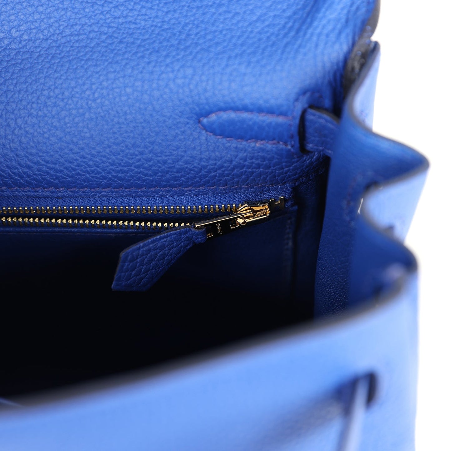 Hermes Kelly Retourne 25 Bleu Royal Togo Gold Hardware