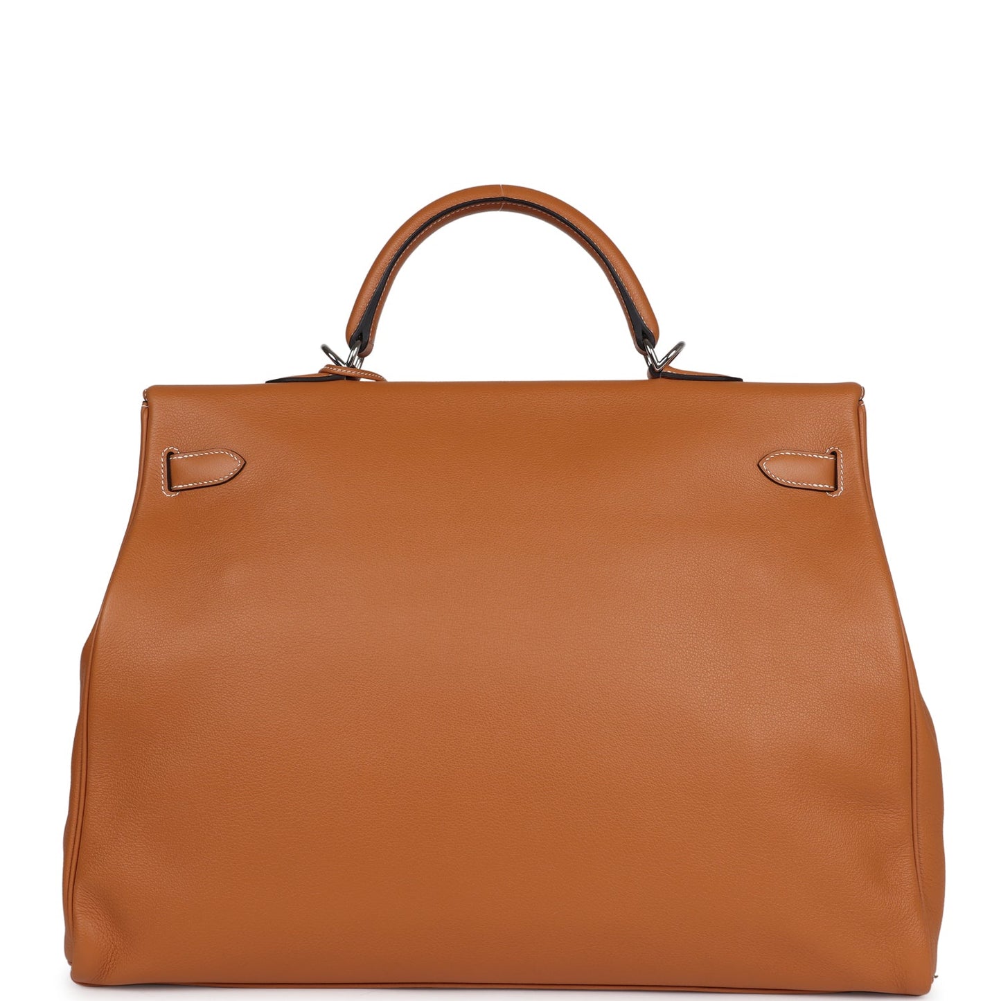 Hermes Kelly Voyage 50 Toffee Evercolor Palladium Hardware