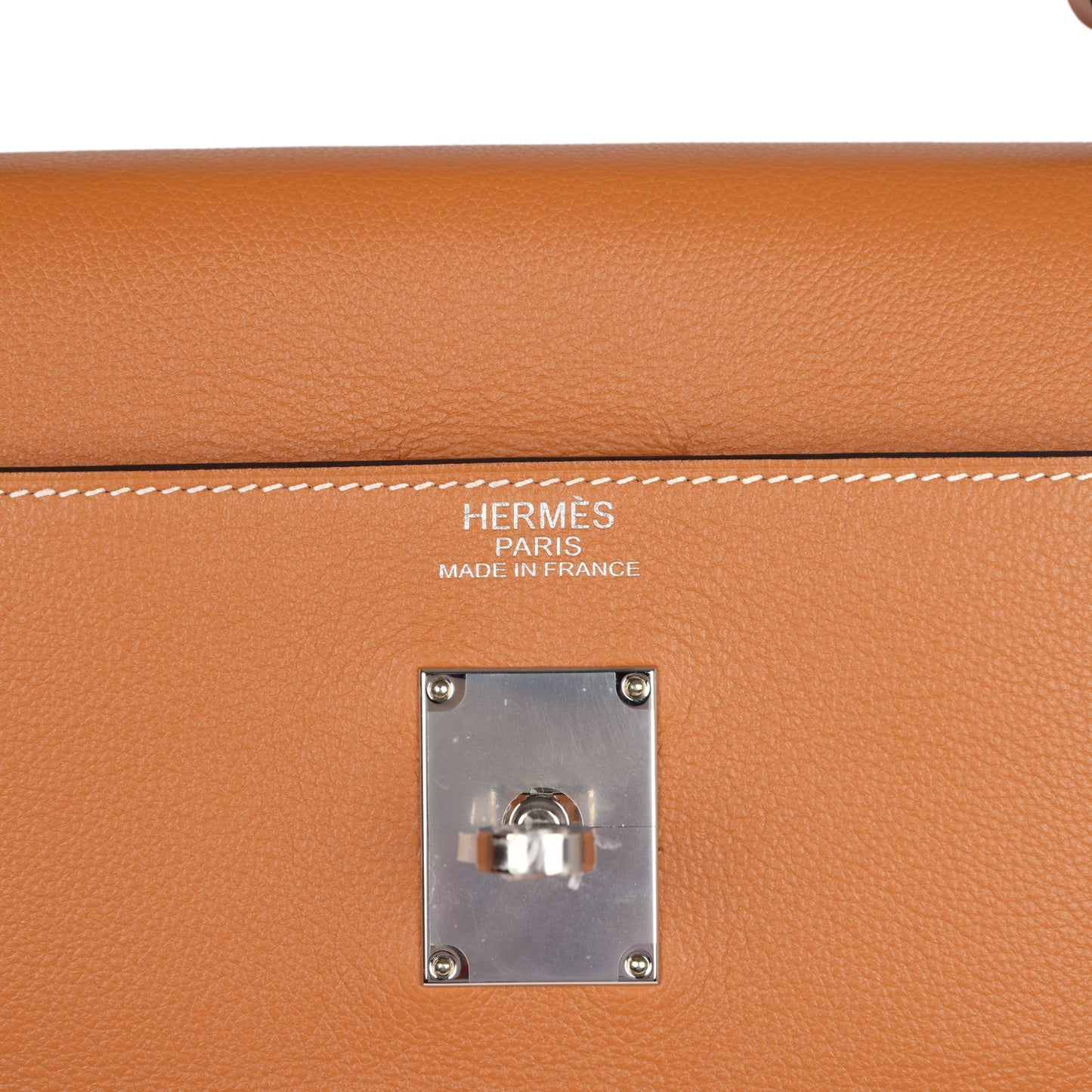 Hermes Kelly Voyage 50 Toffee Evercolor Palladium Hardware