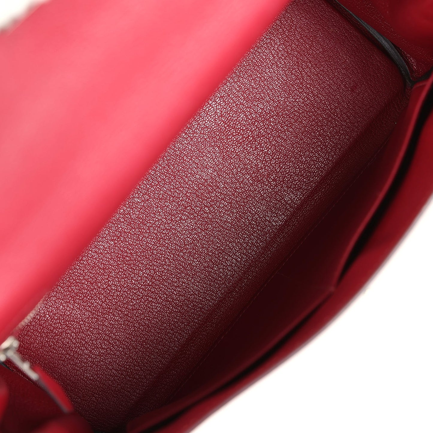 Pre-owned Hermes Kelly Retourne 28 Rouge Grenat Evercolor Palladium Hardware - Bob Flawless Skincare 