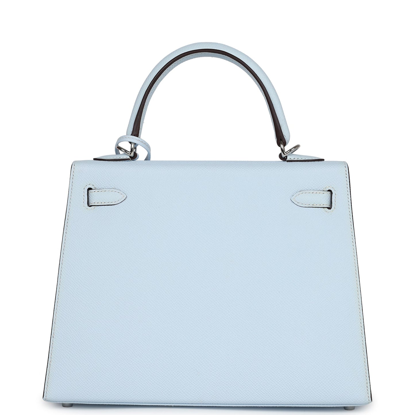 Hermes Kelly Sellier 25 Bleu Brume Epsom Palladium Hardware - Bob Flawless Skincare 