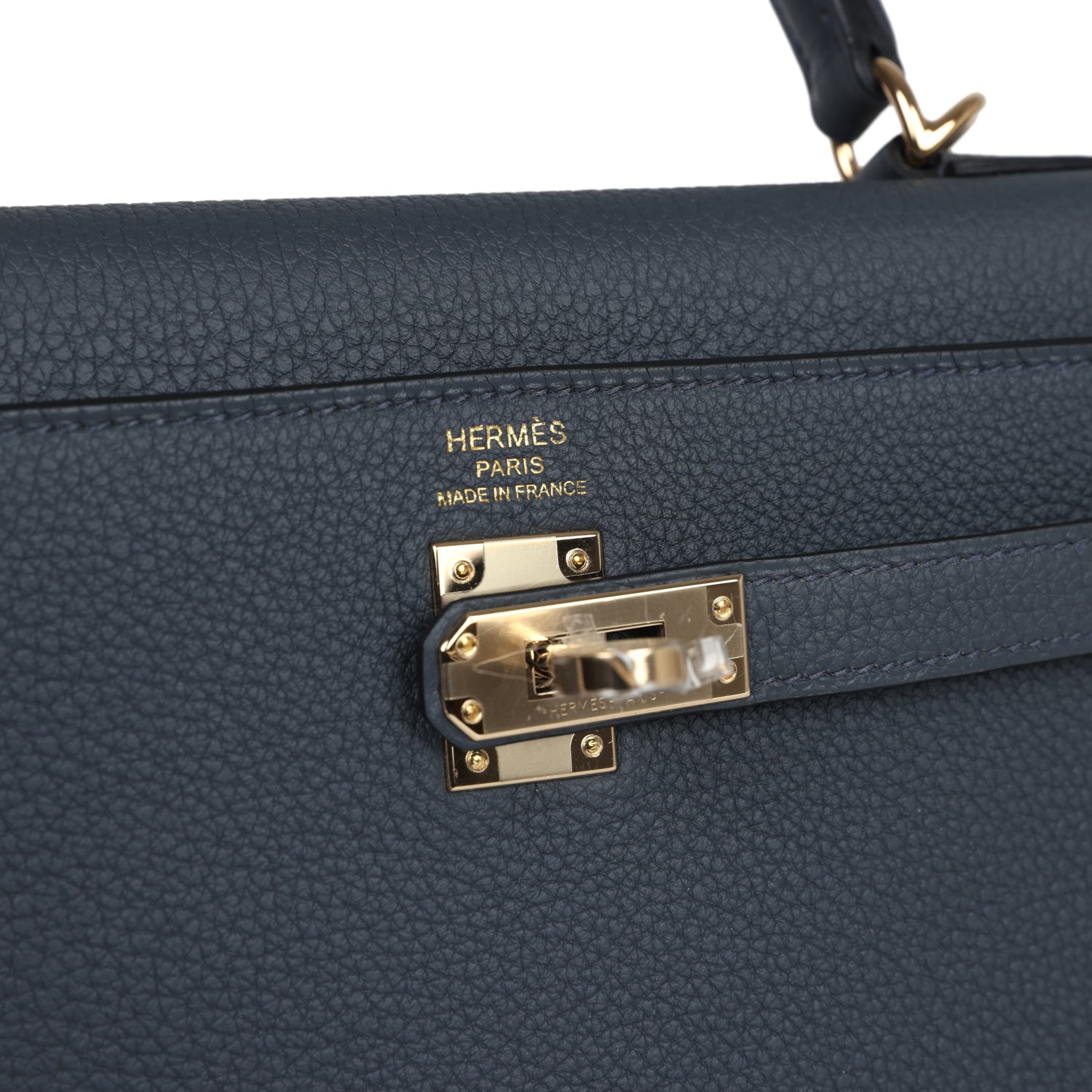 Hermes Kelly Retourne 25 Gris Misty Togo Permabrass Hardware - Bob Flawless Skincare 