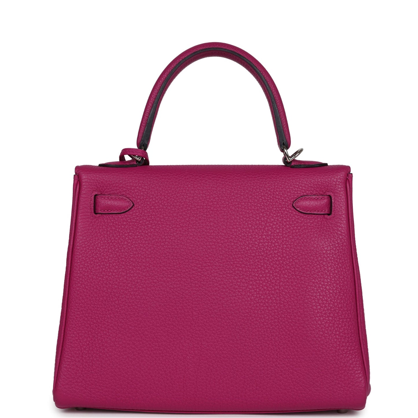 Pre-owned Hermes Kelly Retourne 25 Rose Pourpre Togo Palladium Hardware - Bob Flawless Skincare 