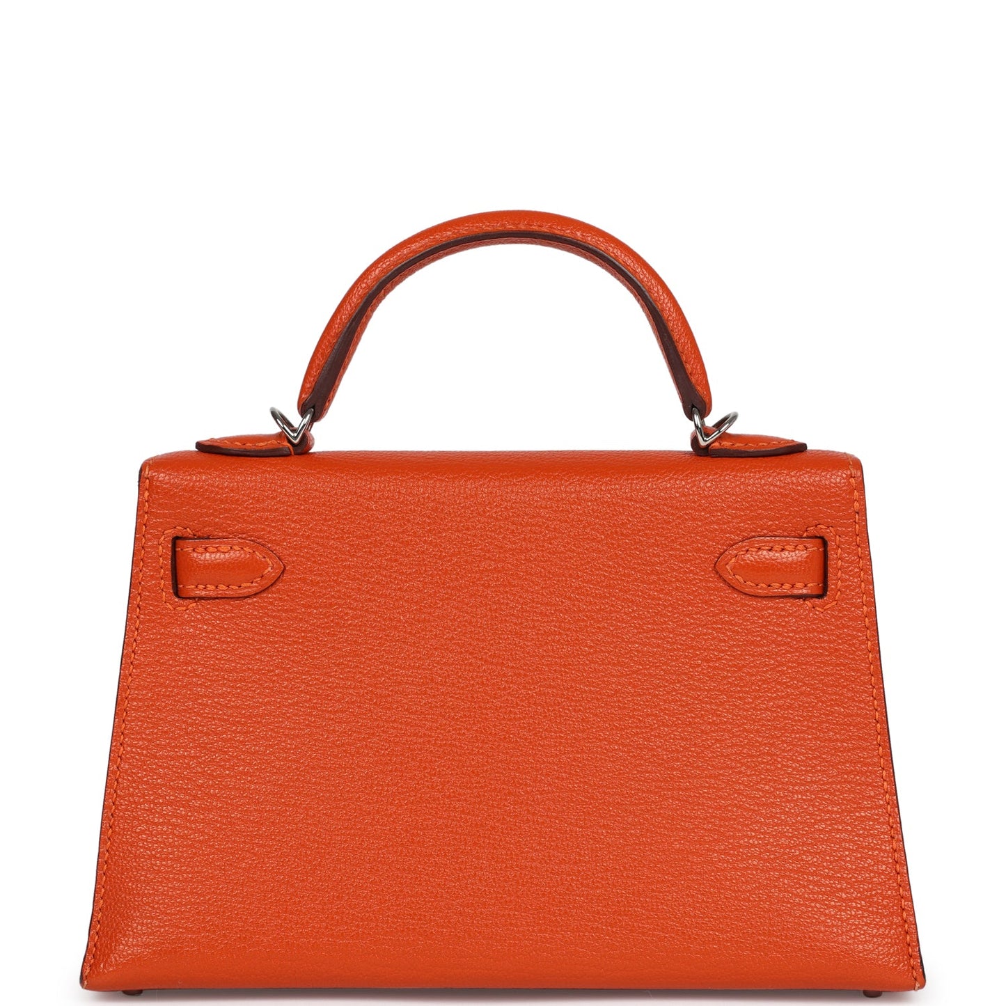 Pre-owned Hermes Kelly Sellier 20 Feu Verso Chevre Palladium Hardware - Bob Flawless Skincare 