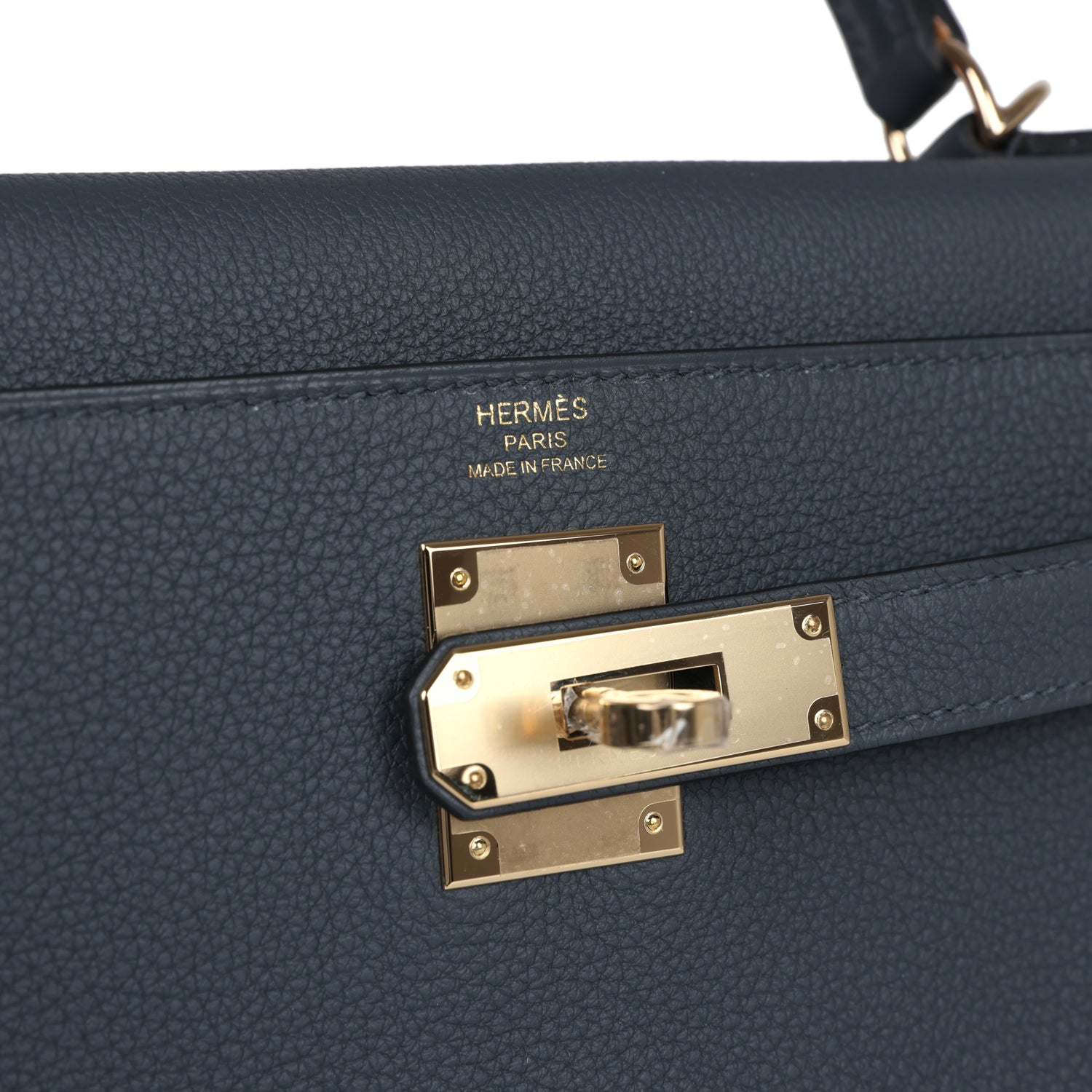 Hermes Kelly Retourne 28 Gris Misty Togo Permabrass Hardware - Bob Flawless Skincare 