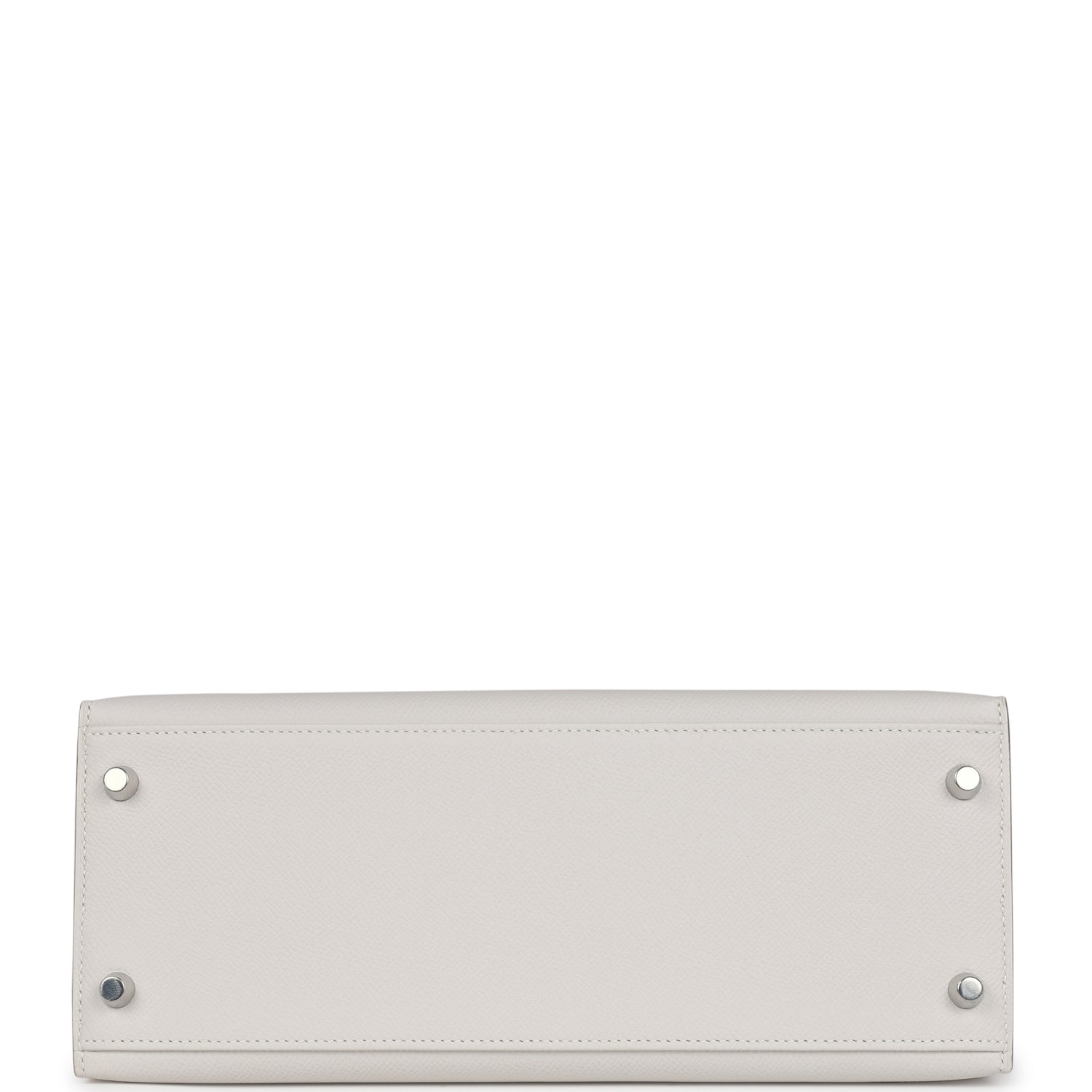 Hermes Kelly Sellier 28 Gris Pale Epsom Palladium Hardware - Bob Flawless Skincare 