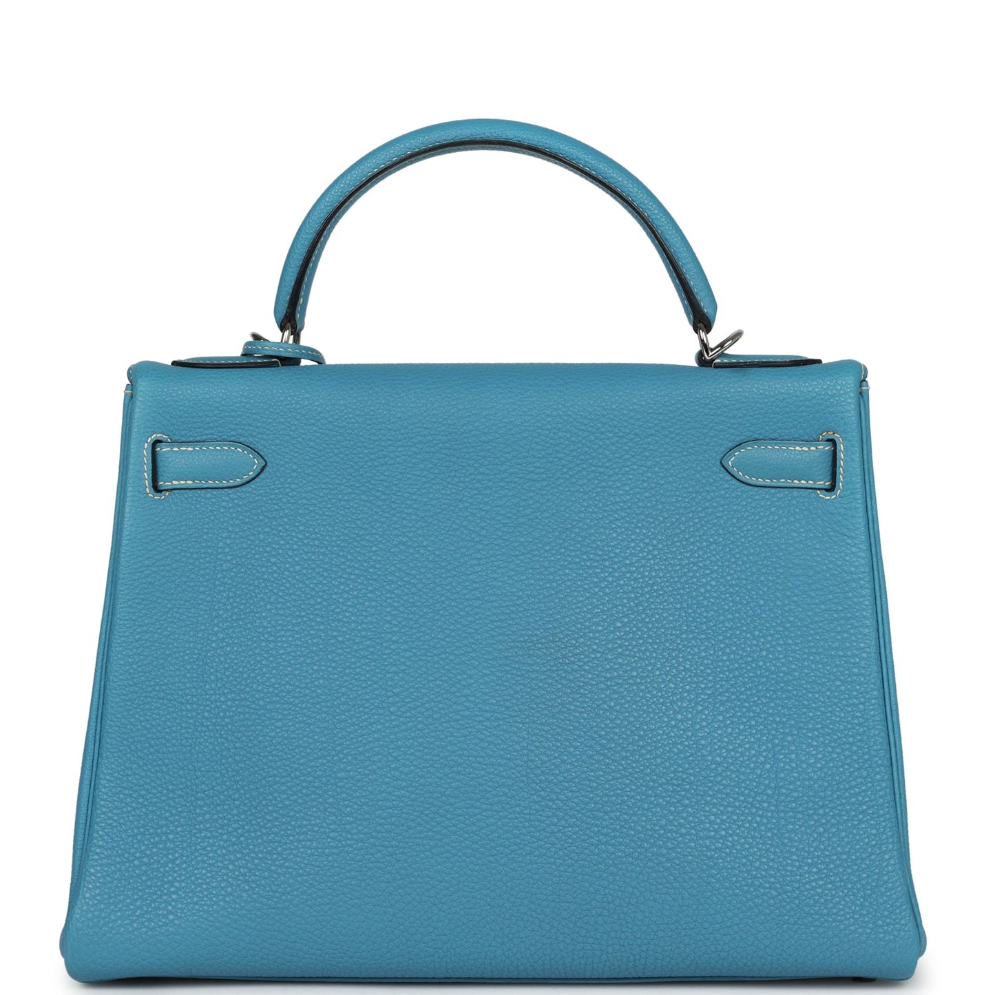 Vintage Hermes Kelly Retourne 32 Blue Jean Fjord Palladium Hardware - Bob Flawless Skincare 