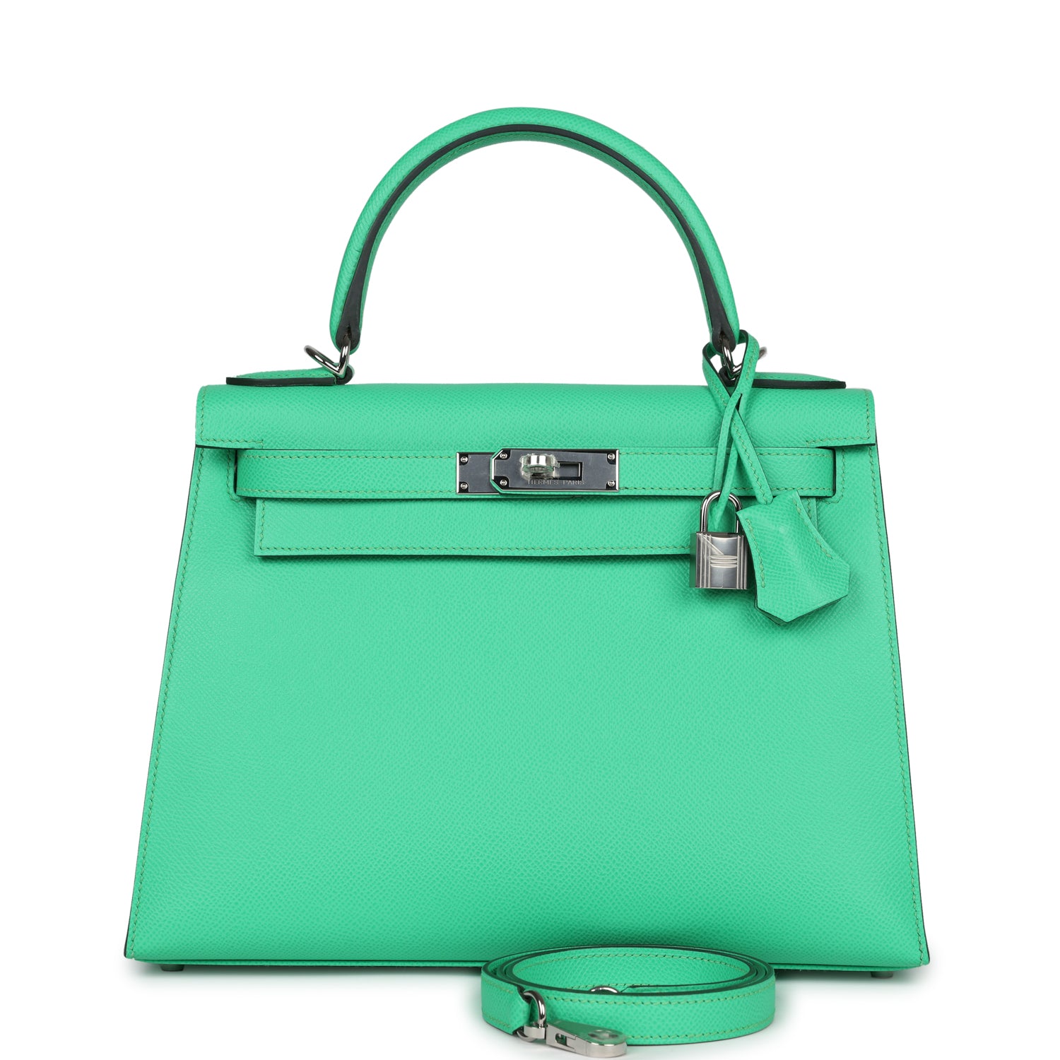 Hermes Kelly Sellier 28 Vert Comics Epsom Palladium Hardware - Bob Flawless Skincare 