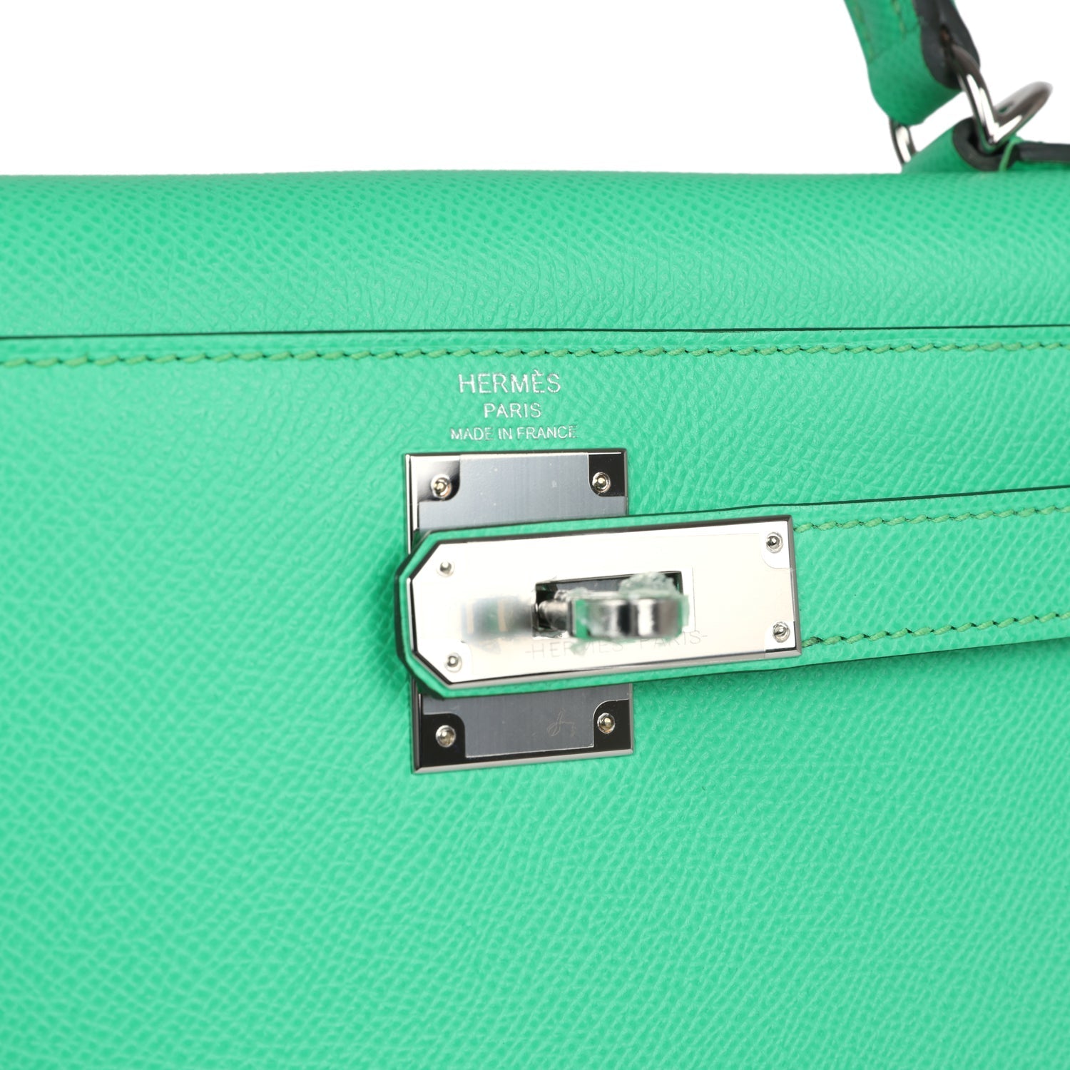 Hermes Kelly Sellier 28 Vert Comics Epsom Palladium Hardware - Bob Flawless Skincare 