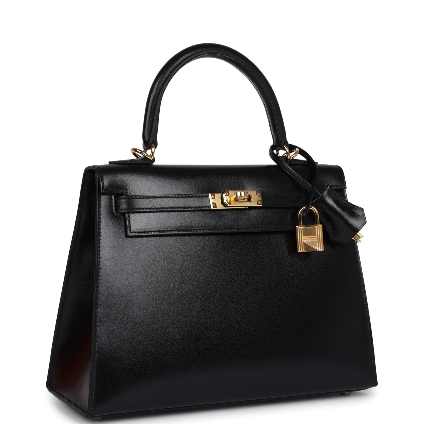 Hermes Kelly Sellier 25 Black Box Gold Hardware - Bob Flawless Skincare 