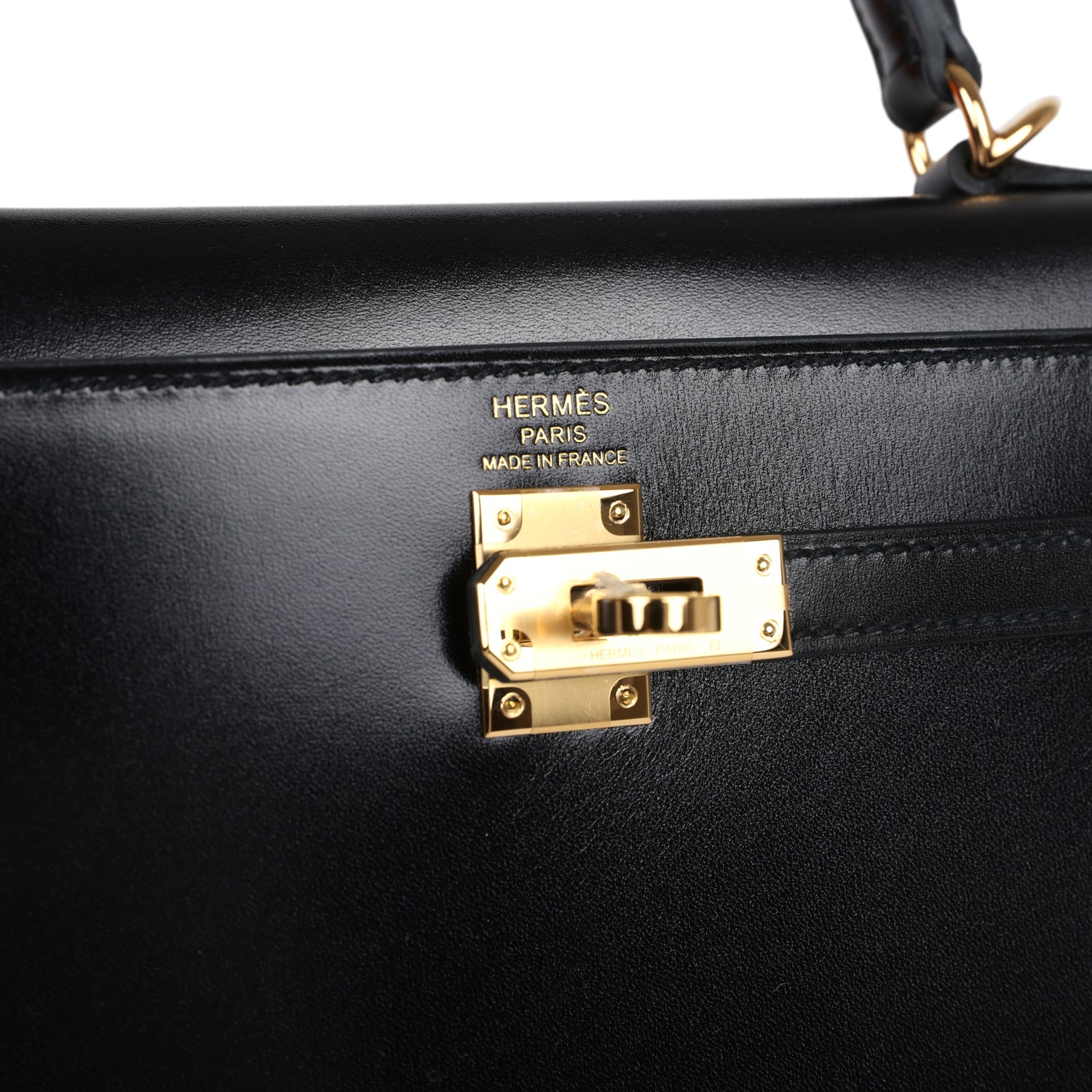 Hermes Kelly Sellier 25 Black Box Gold Hardware - Bob Flawless Skincare 