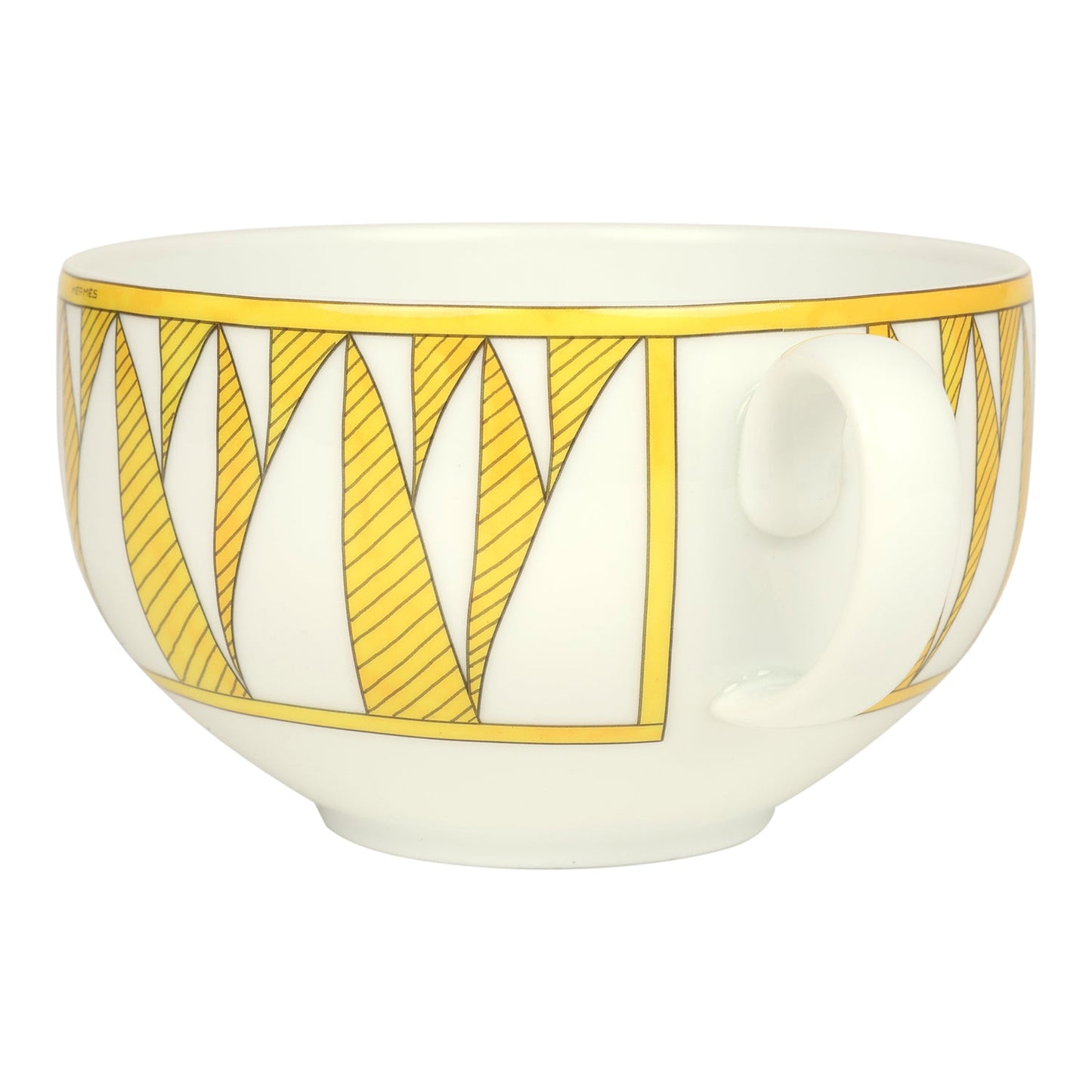 Hermes "Soleil D’ Hermes" Yellow Porcelain Breakfast Cup and Saucer Set