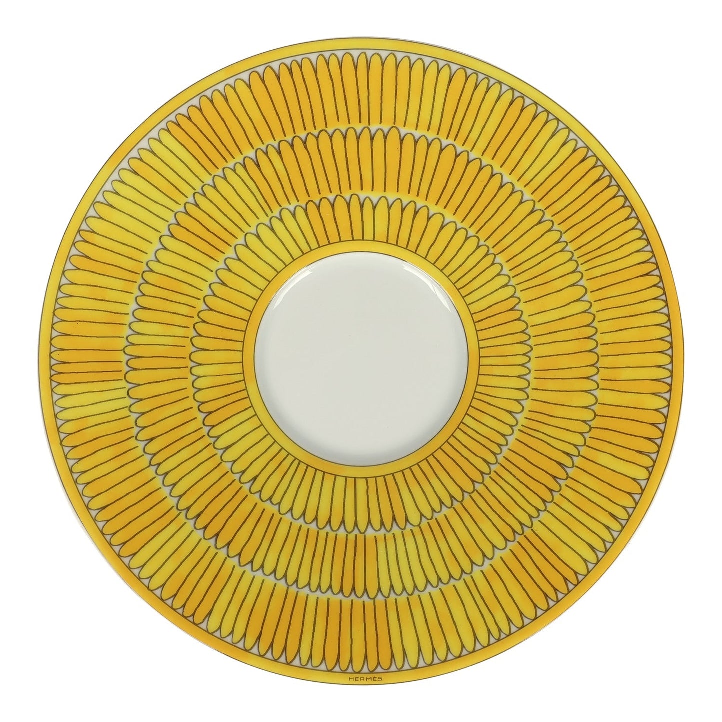 Hermes "Soleil D’ Hermes" Yellow Porcelain Breakfast Cup and Saucer Set