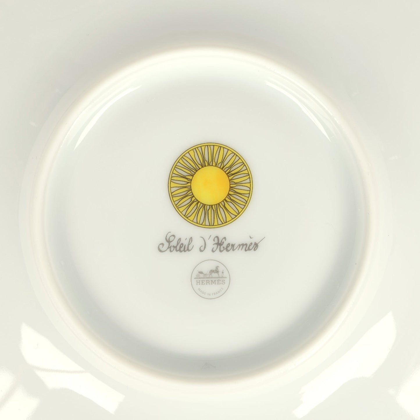 Hermes "Soleil D’ Hermes" Yellow Porcelain Breakfast Cup and Saucer Set