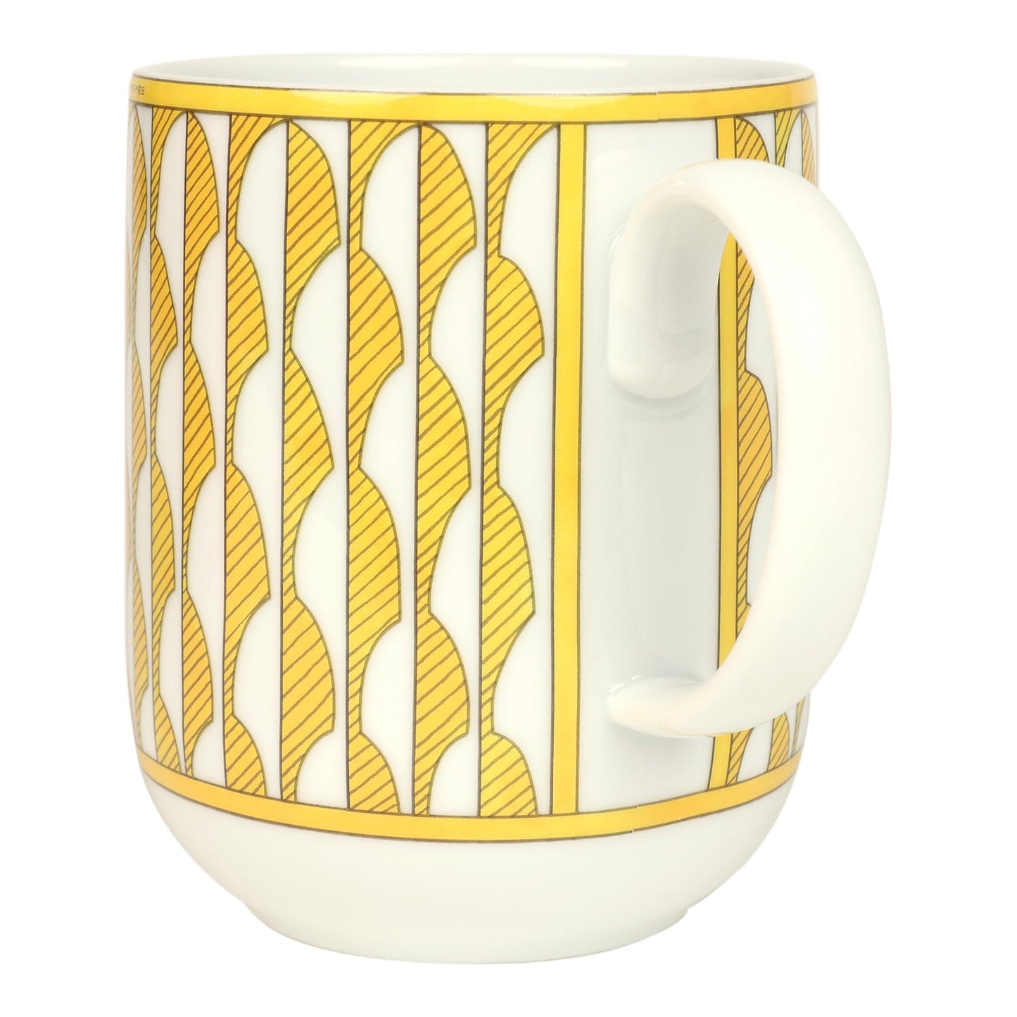 Hermes "Soleil D’ Hermes" Yellow Porcelain Breakfast Mug Set