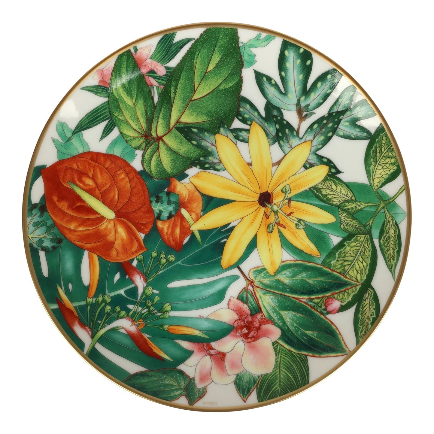 Hermes Passifolia Porcelain Dessert Plate Set