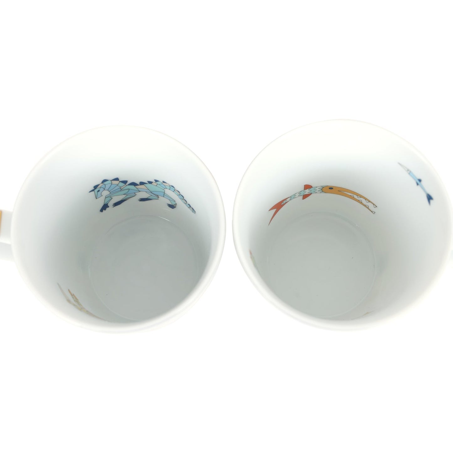 Hermes Epopee Set of 2 Mugs White Multicolor Porcelain - Bob Flawless Skincare 