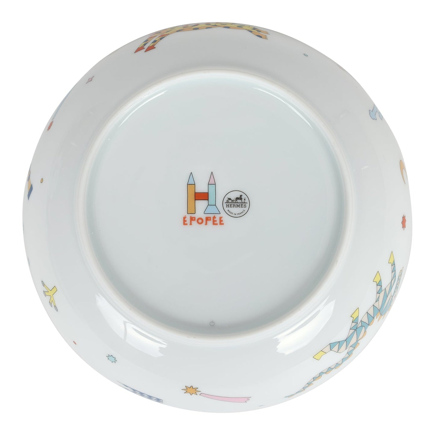 Hermes Epopee Set of 4 White Multicolor Porcelain Tableware Set - Bob Flawless Skincare 