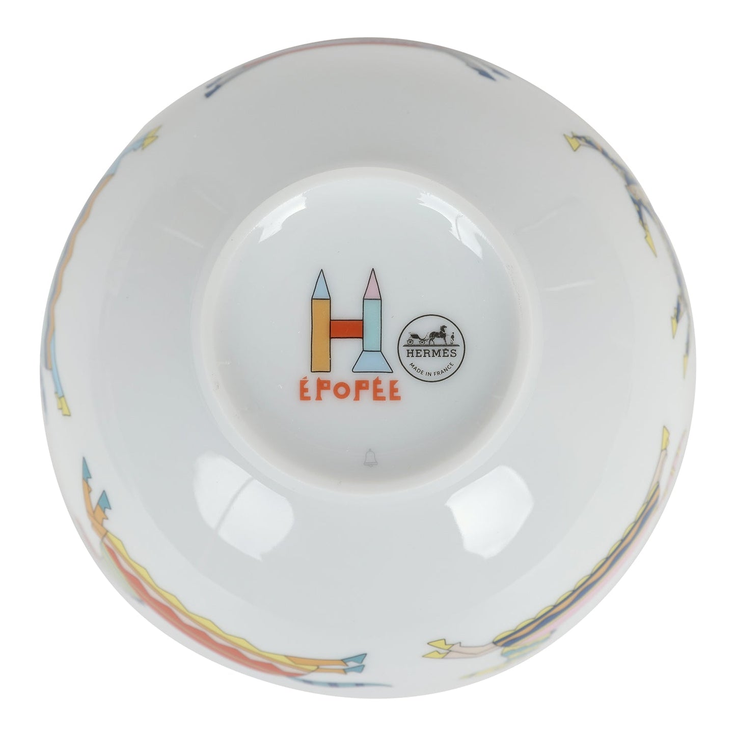 Hermes Epopee Set of 4 White Multicolor Porcelain Tableware Set - Bob Flawless Skincare 