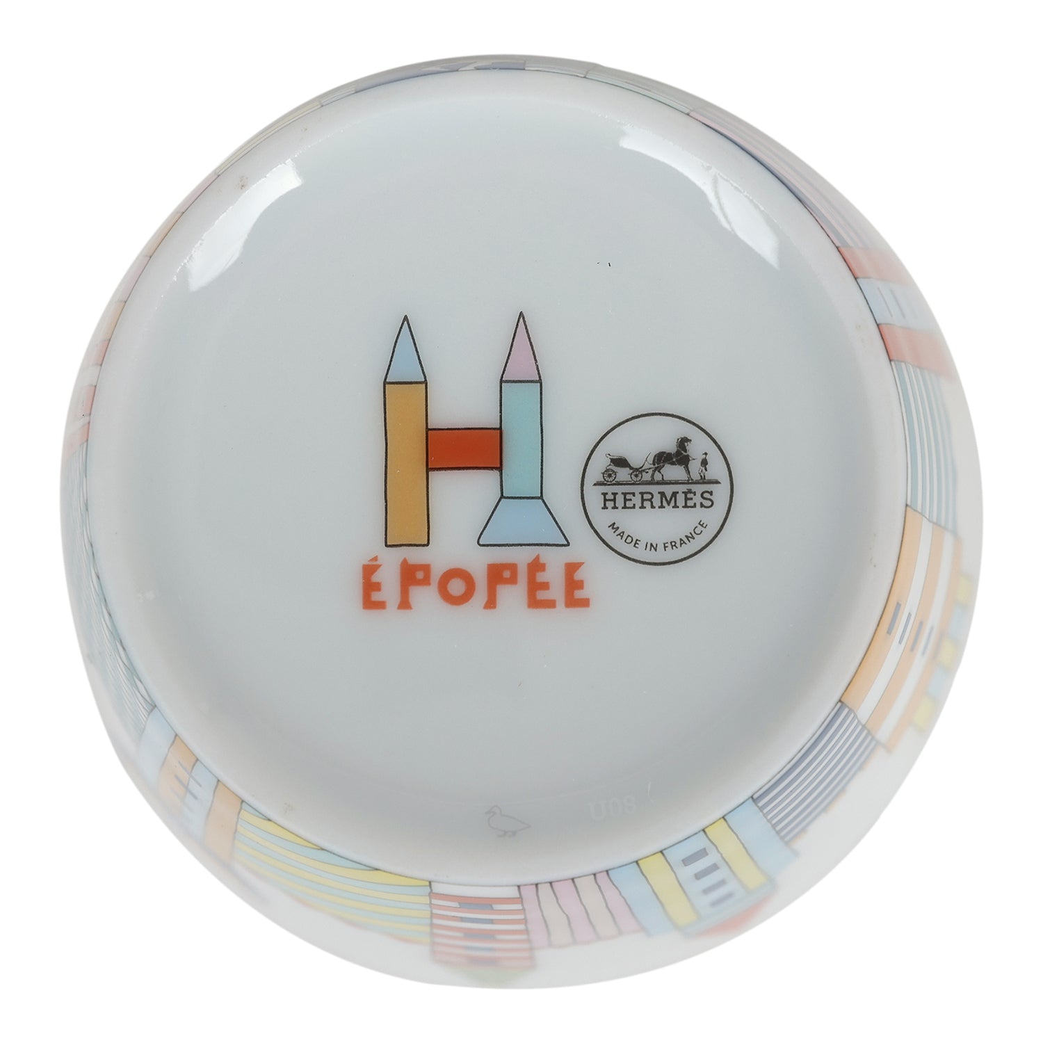 Hermes Epopee Set of 4 White Multicolor Porcelain Tableware Set - Bob Flawless Skincare 