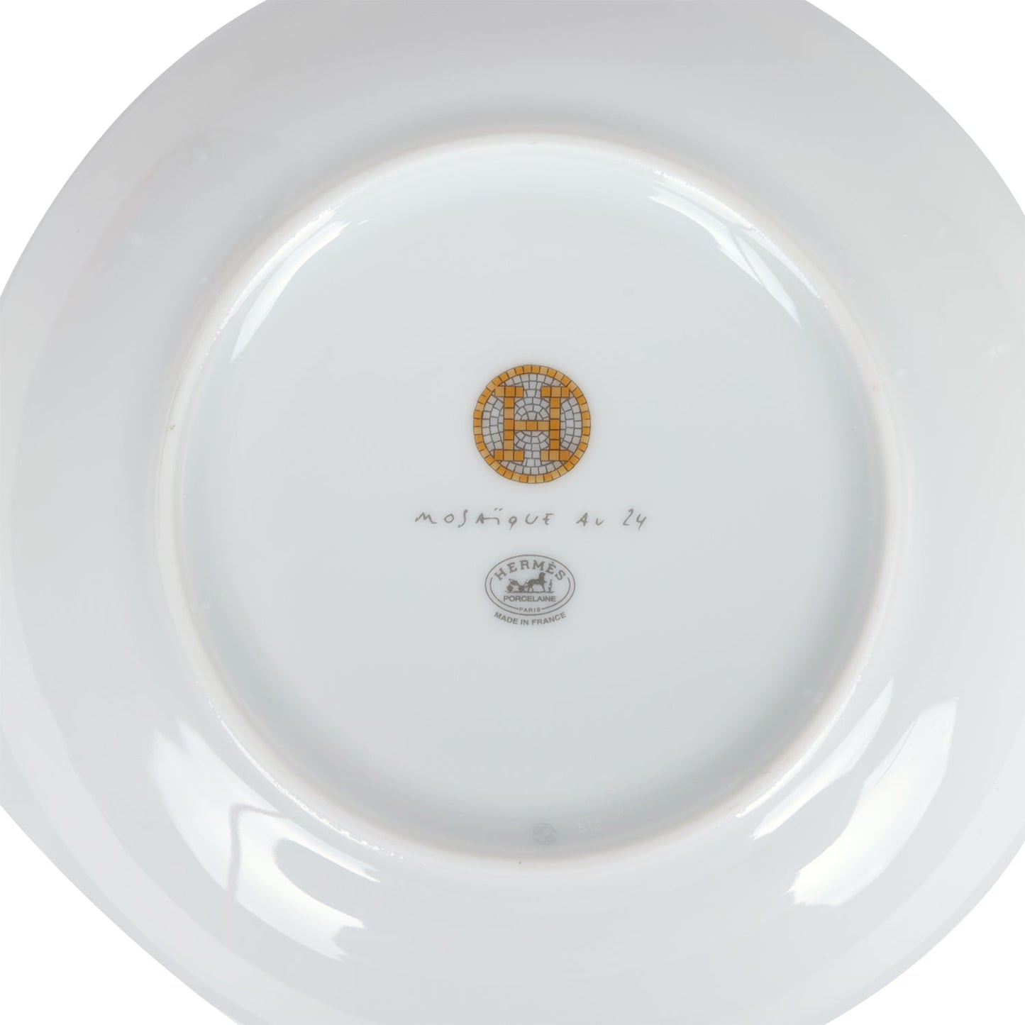 Hermes Mosaique Au 24 Gold Soup Plate Set Gold Porcelain - Bob Flawless Skincare 