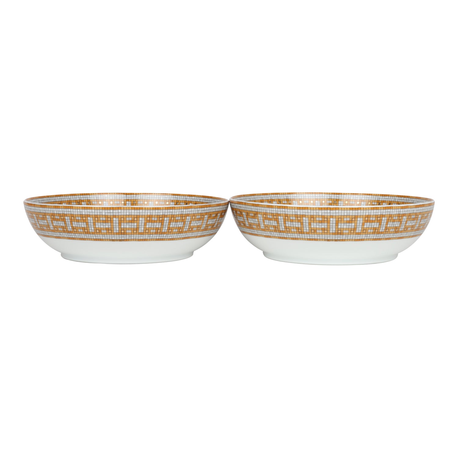 Hermes Mosaique Au 24 Gold Cereal Bowl Set Gold Porcelain - Bob Flawless Skincare 