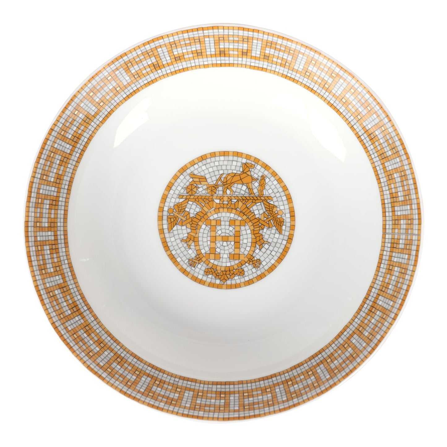 Hermes Mosaique Au 24 Gold Cereal Bowl Set Gold Porcelain - Bob Flawless Skincare 