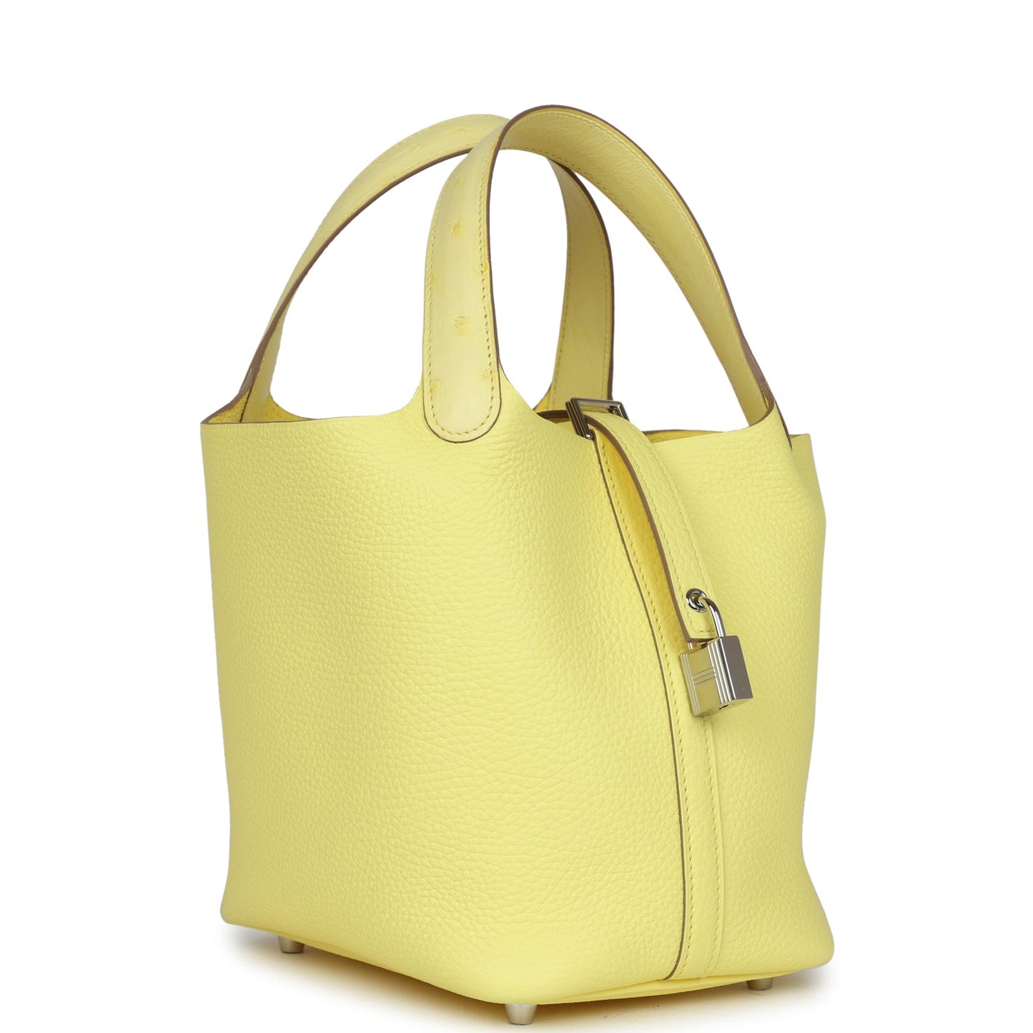 Hermes Picotin Lock 18 Limoncello Ostrich and Clemence Touch Palladium Hardware