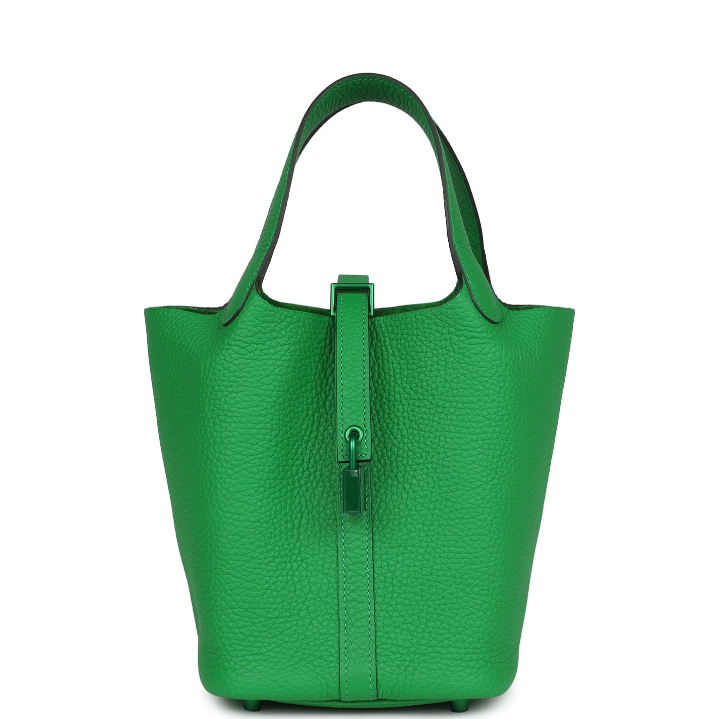 Hermes Monochrome Picotin 18 Bambou Clemence Green Hardware