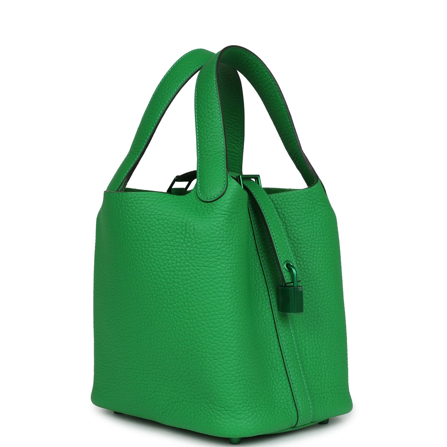 Hermes Monochrome Picotin 18 Bambou Clemence Green Hardware