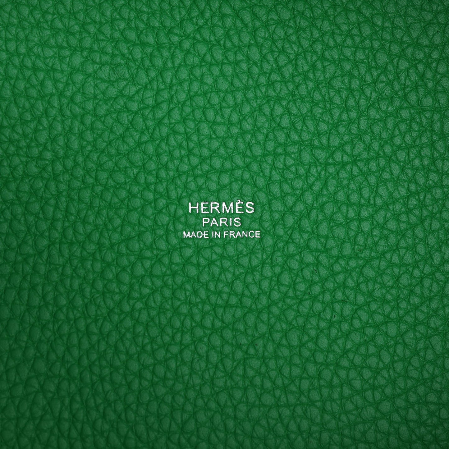 Hermes Monochrome Picotin 18 Bambou Clemence Green Hardware