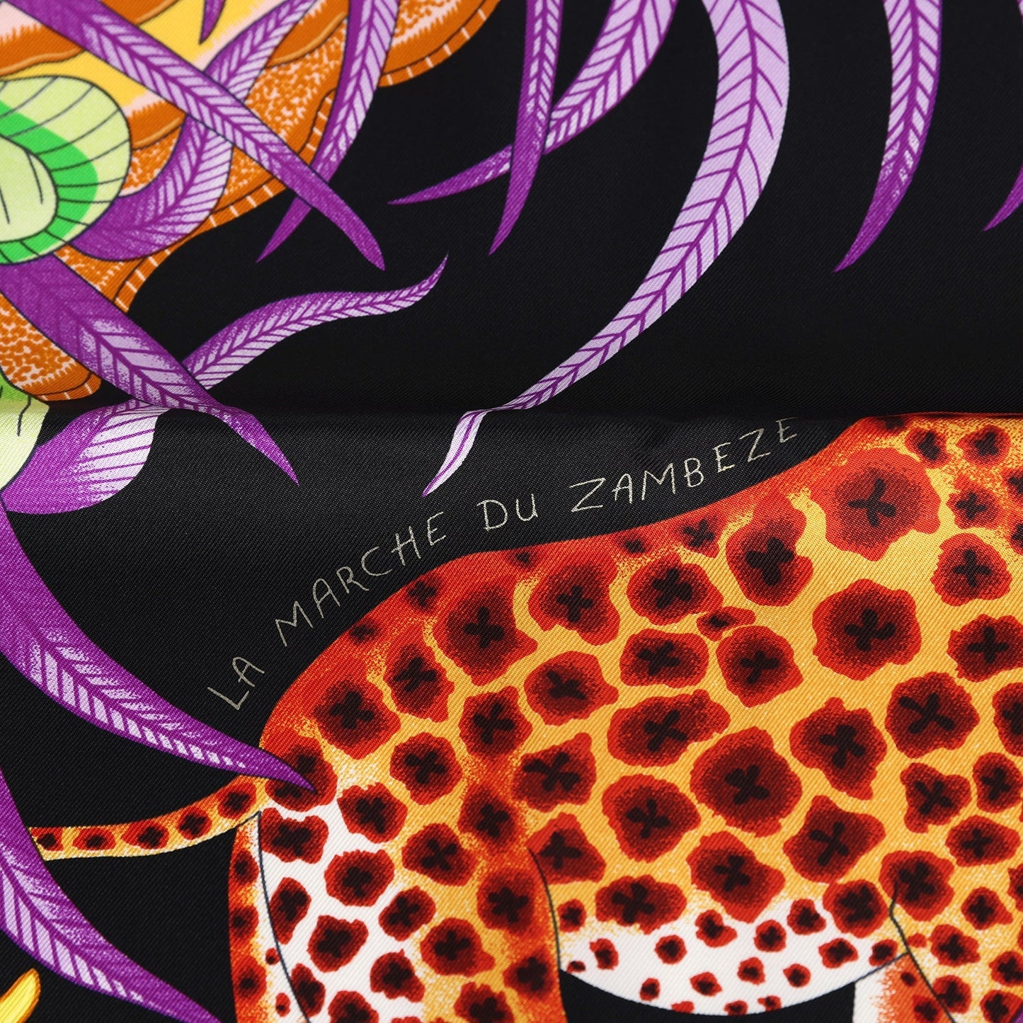 Hermes “La Marche Du Zambeze” Silk Scarf 90cm