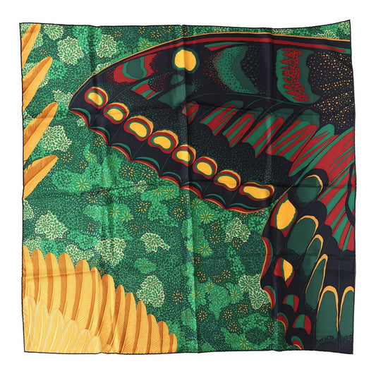 Hermes "L'Esprit de la Forêt" Vert/Multi Silk Scarf 90cm